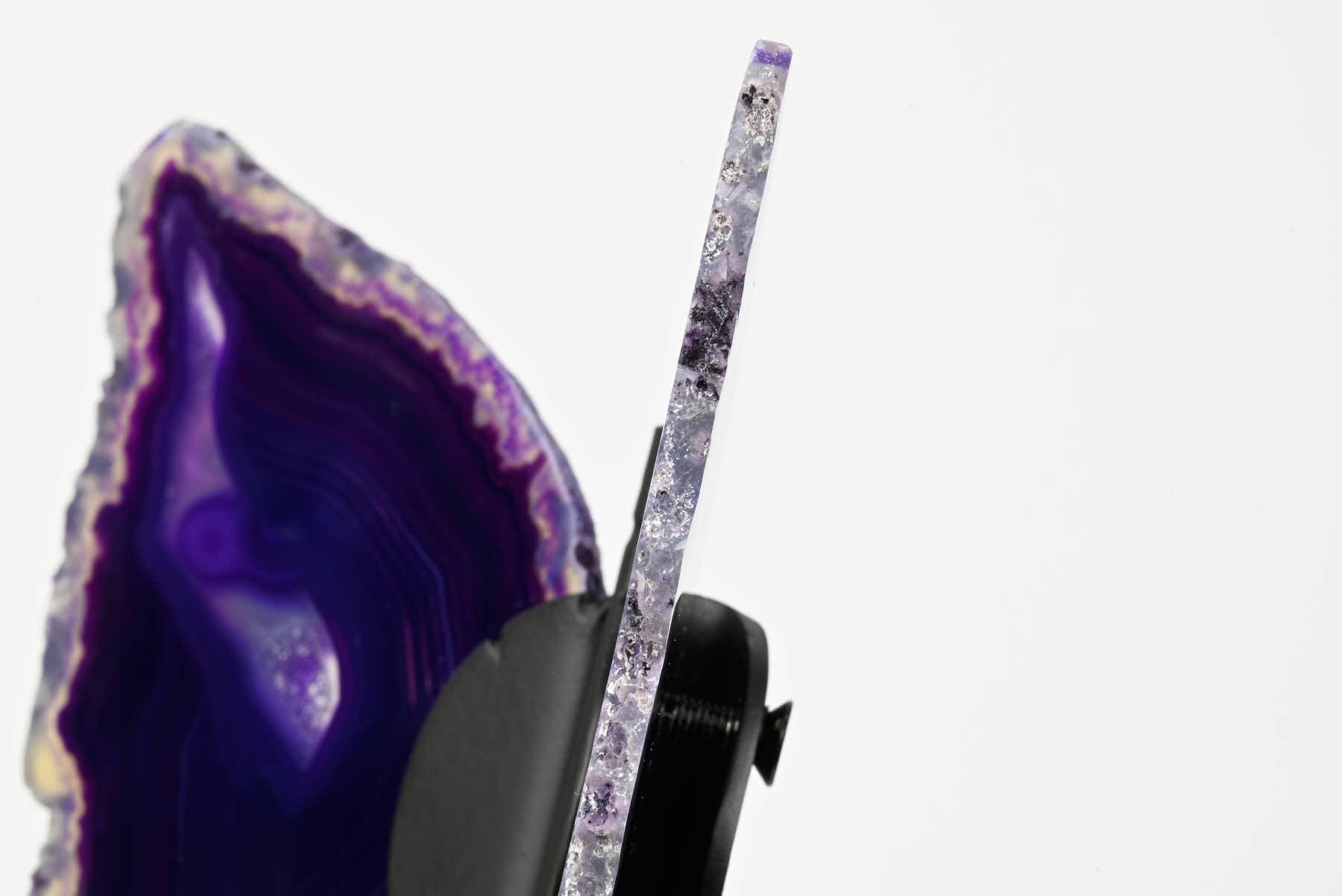 Purple Agate Butterfly on Stand - 0.4kg and 19cm Tall - #BUPURP-10012