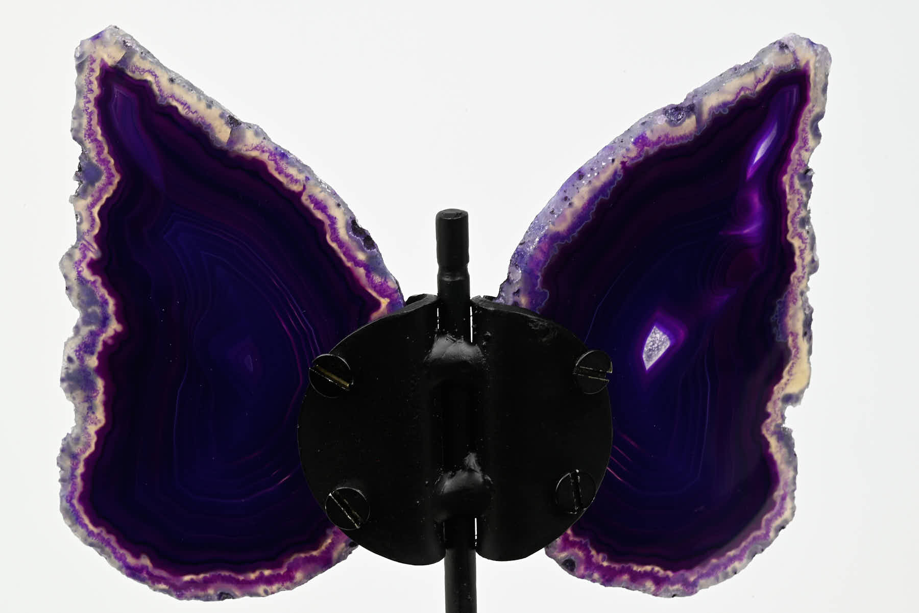 Purple Agate Butterfly on Stand - 0.4kg and 19cm Tall - #BUPURP-10012