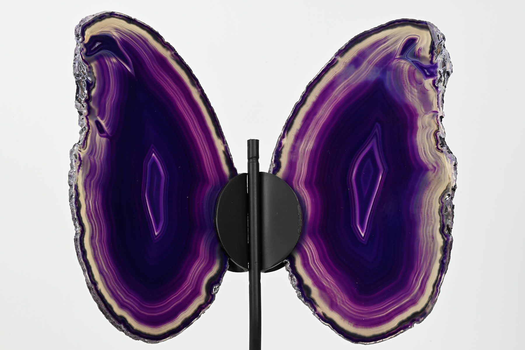 Purple Agate Butterfly on Stand - 0.71kg and 26cm Tall - #BUPURP-10003