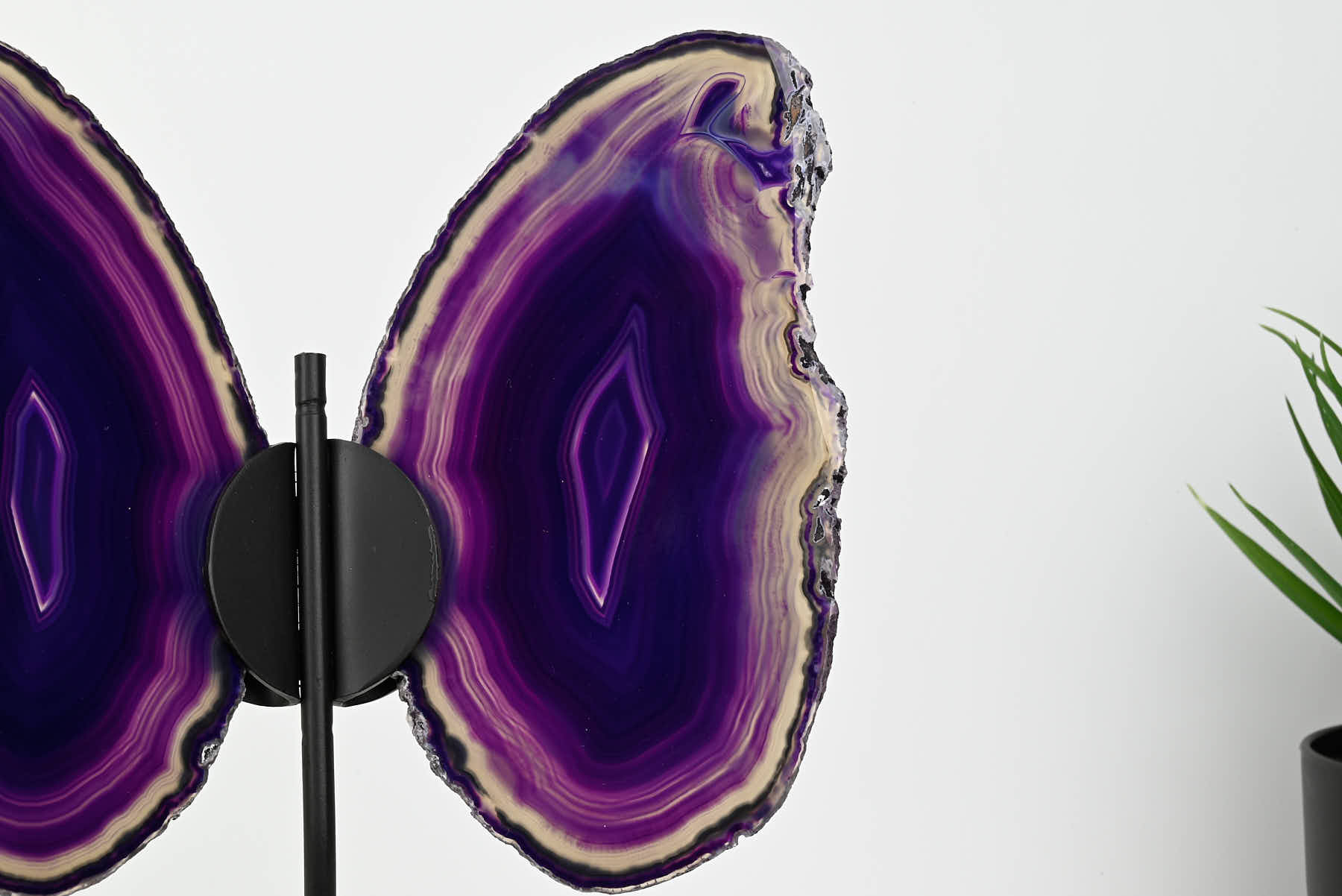 Purple Agate Butterfly on Stand - 0.71kg and 26cm Tall - #BUPURP-10003