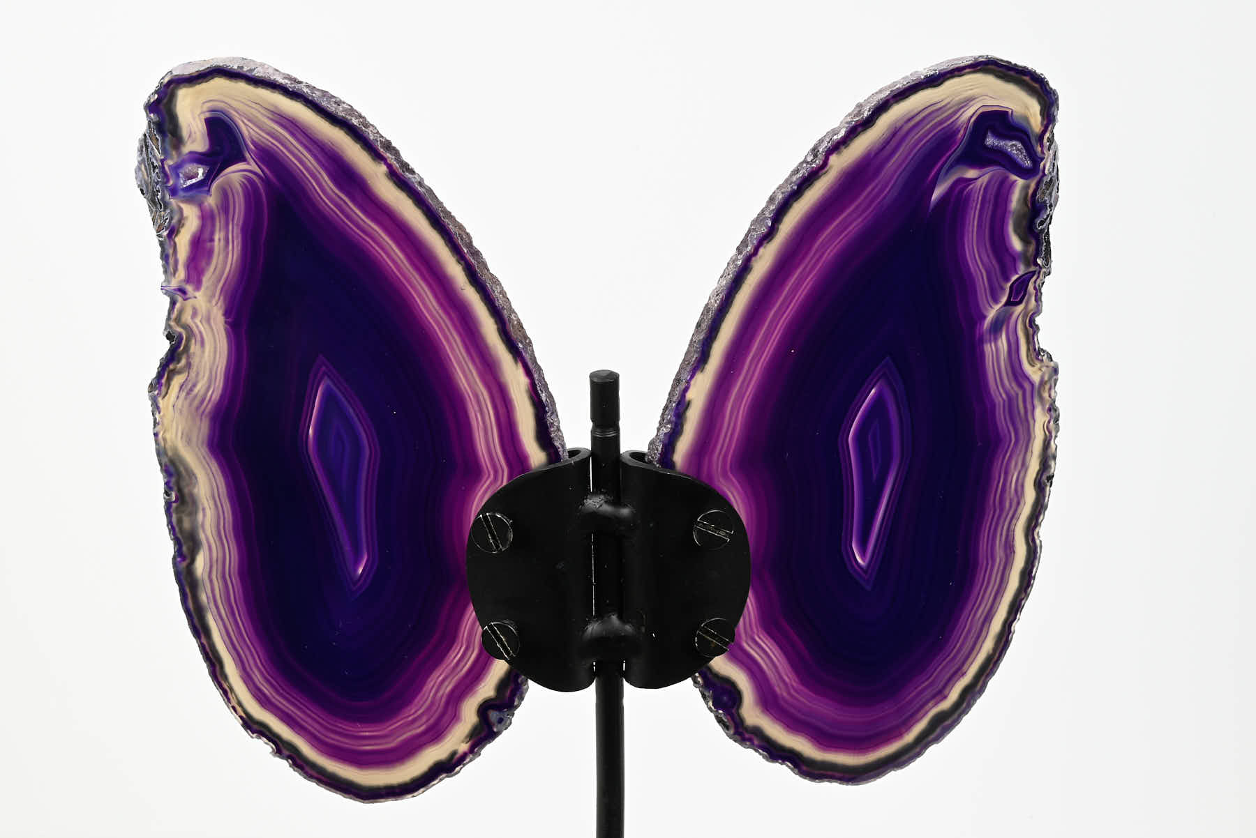 Purple Agate Butterfly on Stand - 0.71kg and 26cm Tall - #BUPURP-10003
