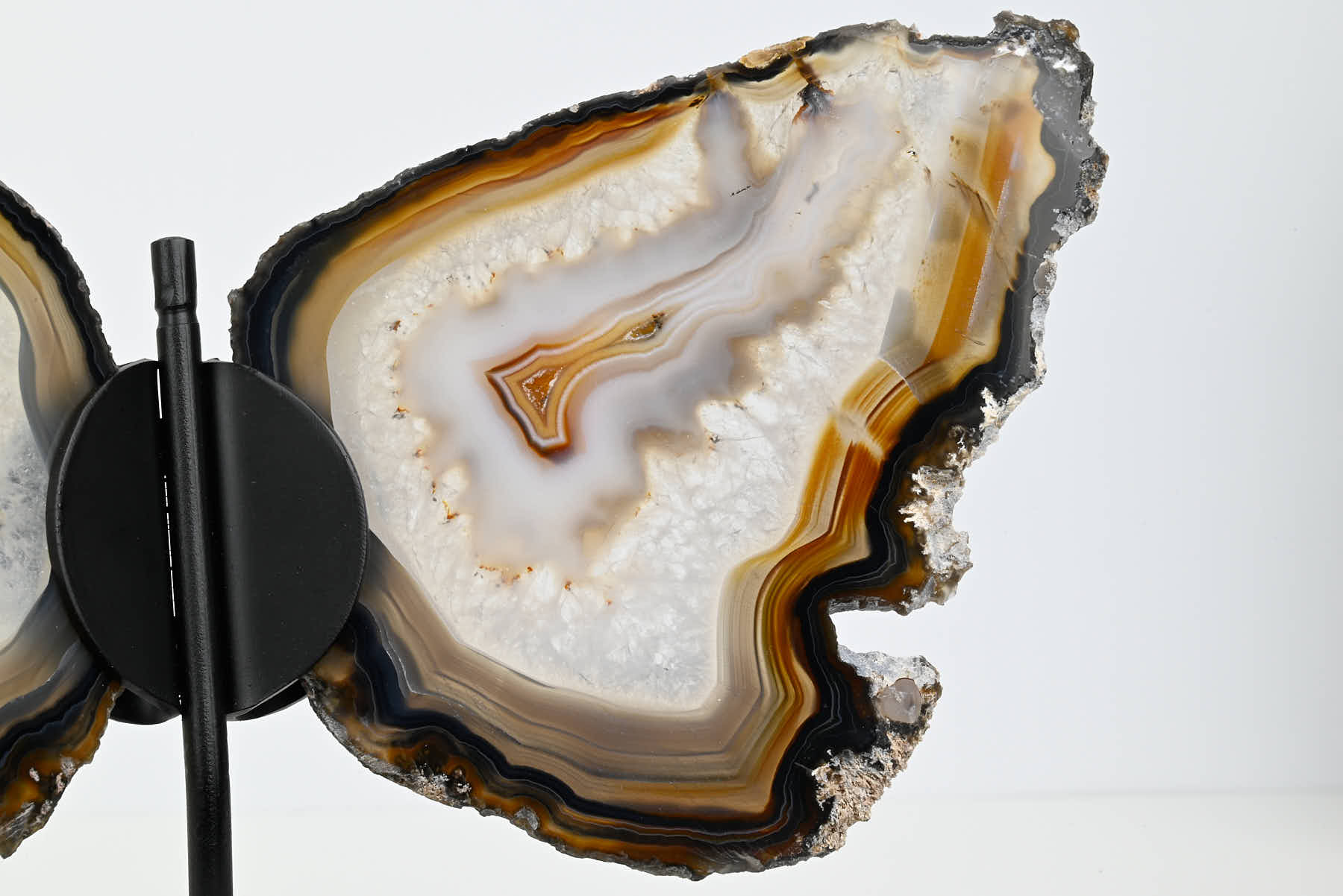 Natural Agate Butterfly on Stand - 0.57kg and 18cm Tall - #BUNATU-10018