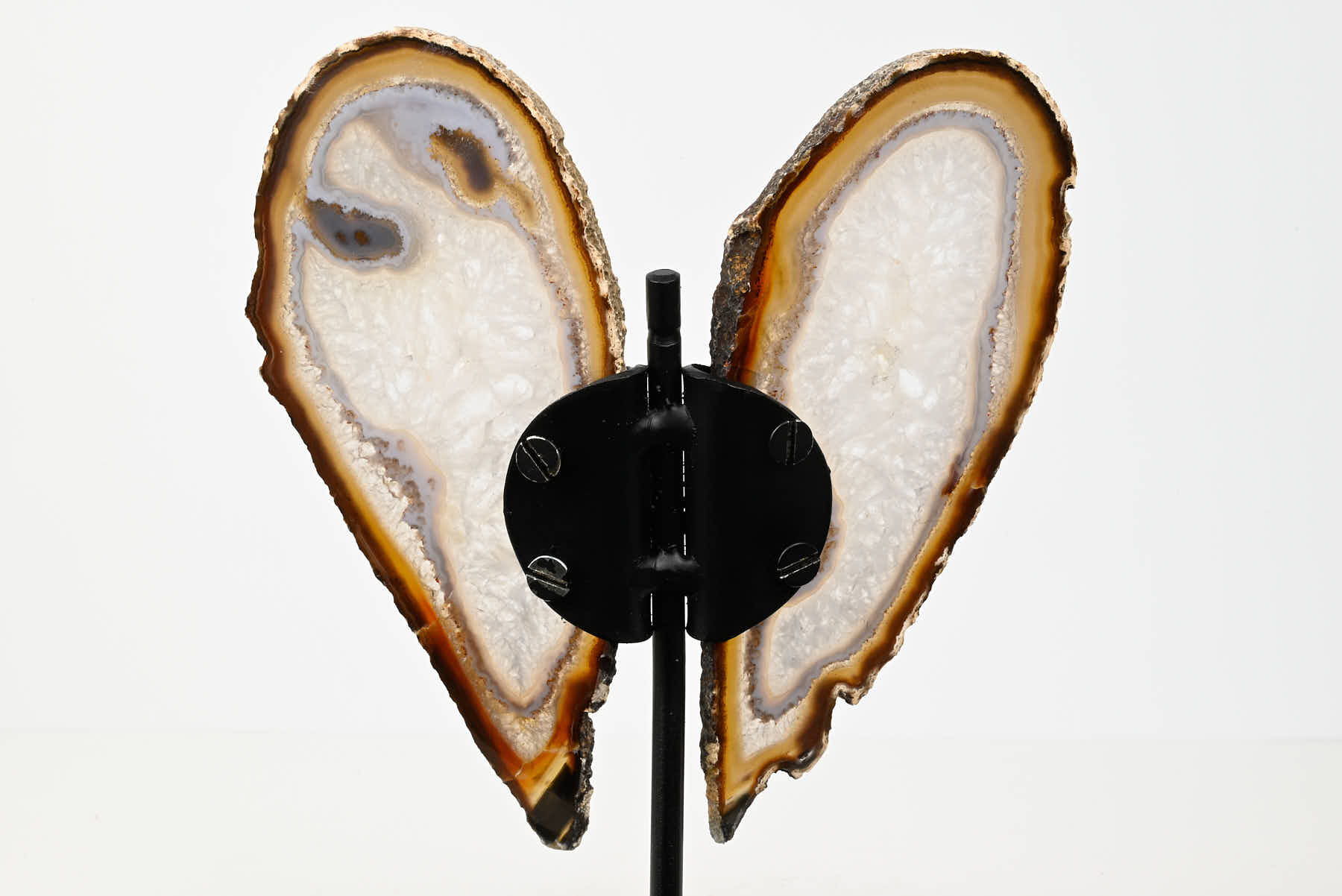 Natural Agate Butterfly on Stand - 0.49kg and 20cm Tall - #BUNATU-10019