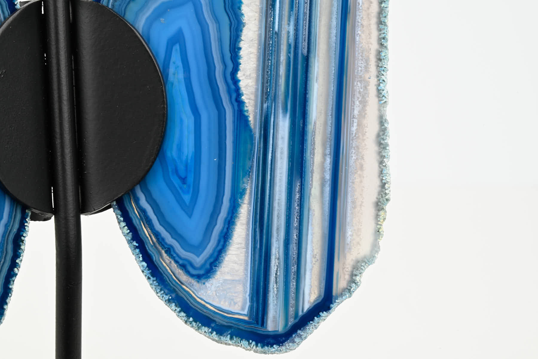 Blue Agate Butterfly on Stand - 0.54kg and 21cm Tall - #BUBLUE-10016