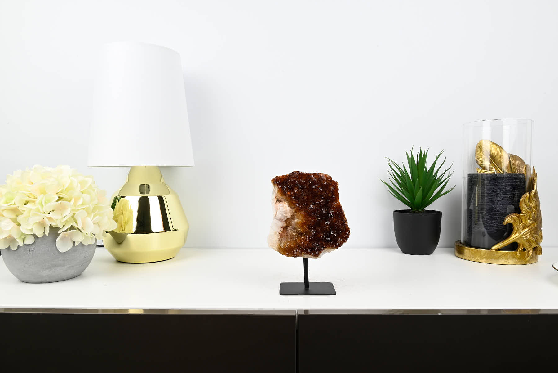 Extra Quality Citrine Cluster on Stand - Medium 18cm Tall - #CLUSCI-63025