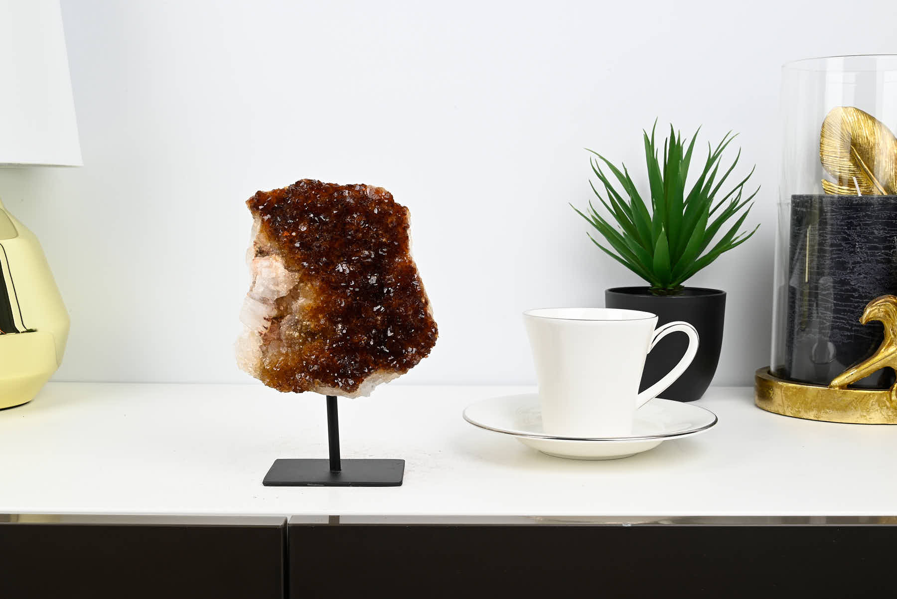 Extra Quality Citrine Cluster on Stand - Medium 18cm Tall - #CLUSCI-63025