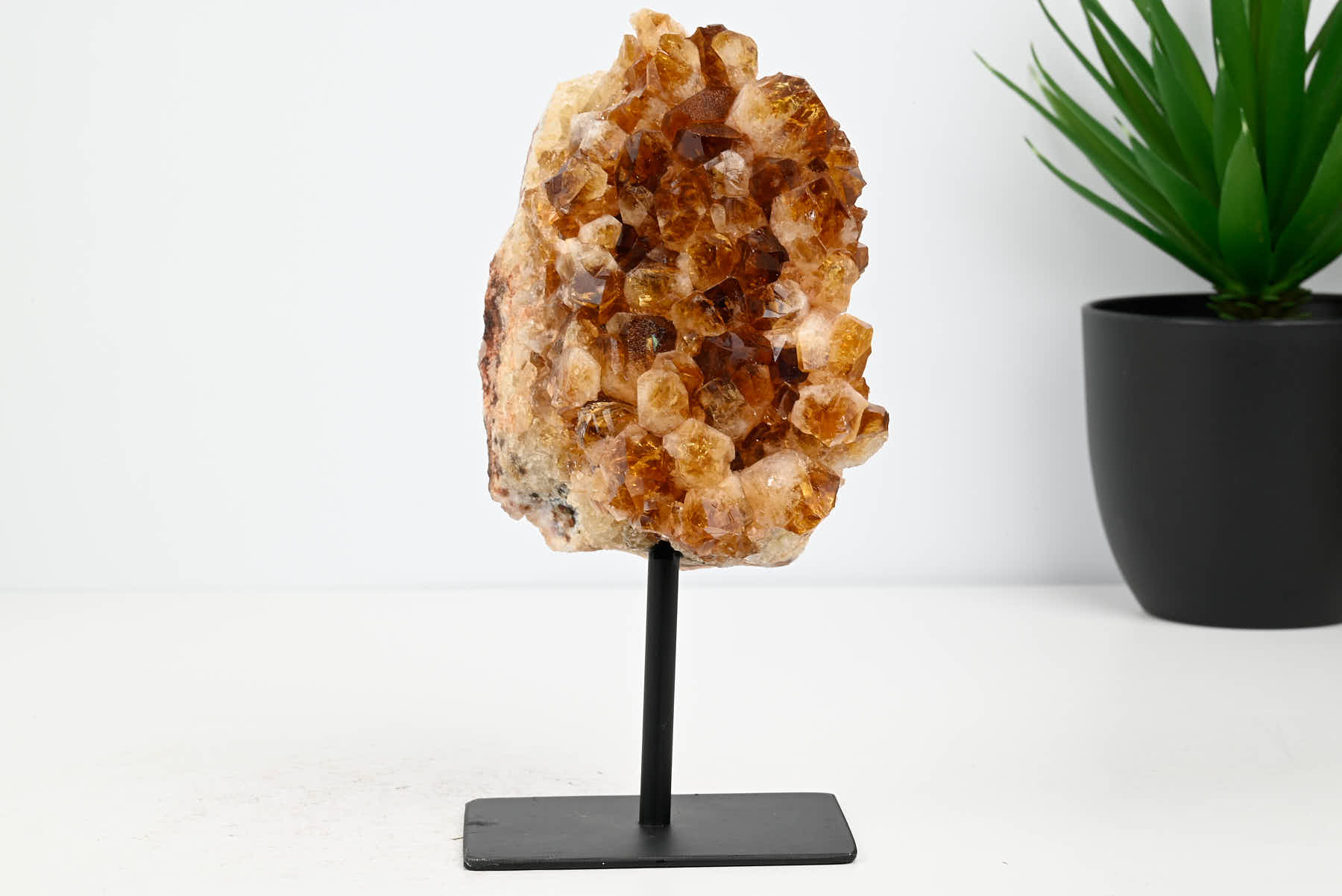 Extra Quality Citrine Cluster on Stand - Small 17cm Tall - #CLUSCI-63013