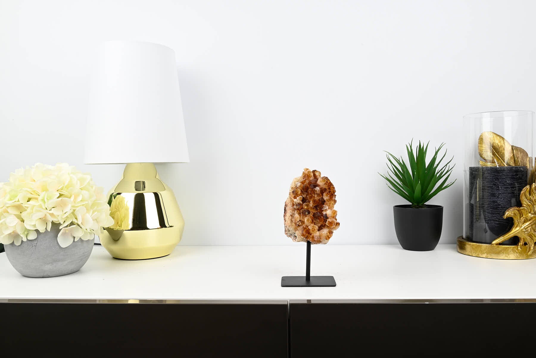 Extra Quality Citrine Cluster on Stand - Small 17cm Tall - #CLUSCI-63013
