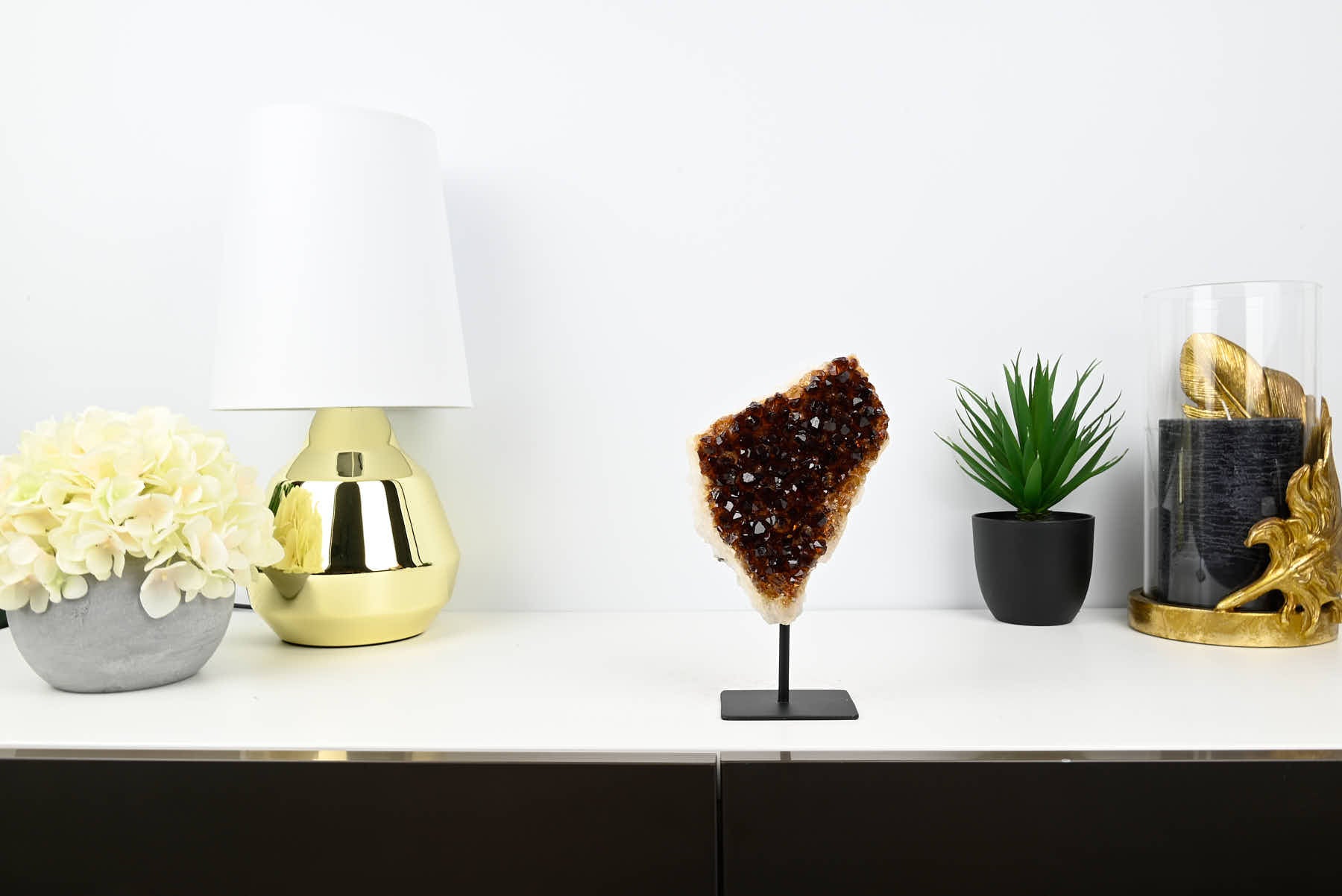 Extra Quality Citrine Cluster on Stand - Medium 21cm Tall - #CLUSCI-63029