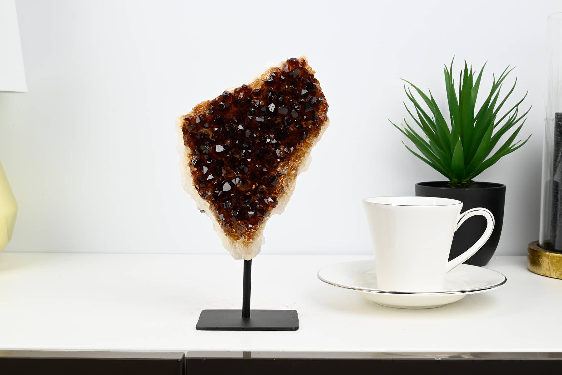 Extra Quality Citrine Cluster on Stand - Medium 21cm Tall - #CLUSCI-63029