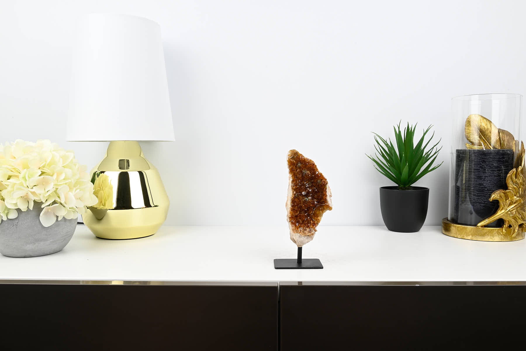 Extra Quality Citrine Cluster on Stand - Small 17cm Tall - #CLUSCI-63023