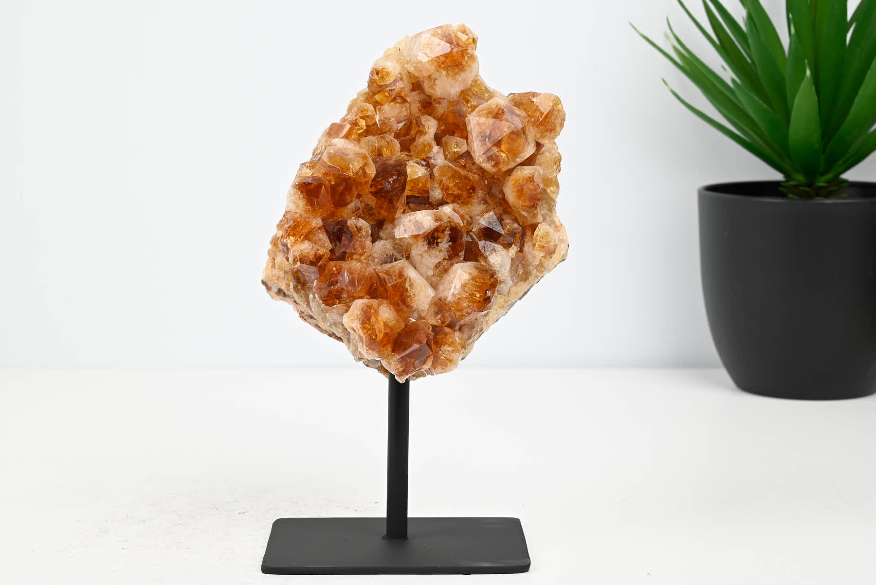 Extra Quality Citrine Cluster on Stand - Small 17cm Tall - #CLUSCI-63028