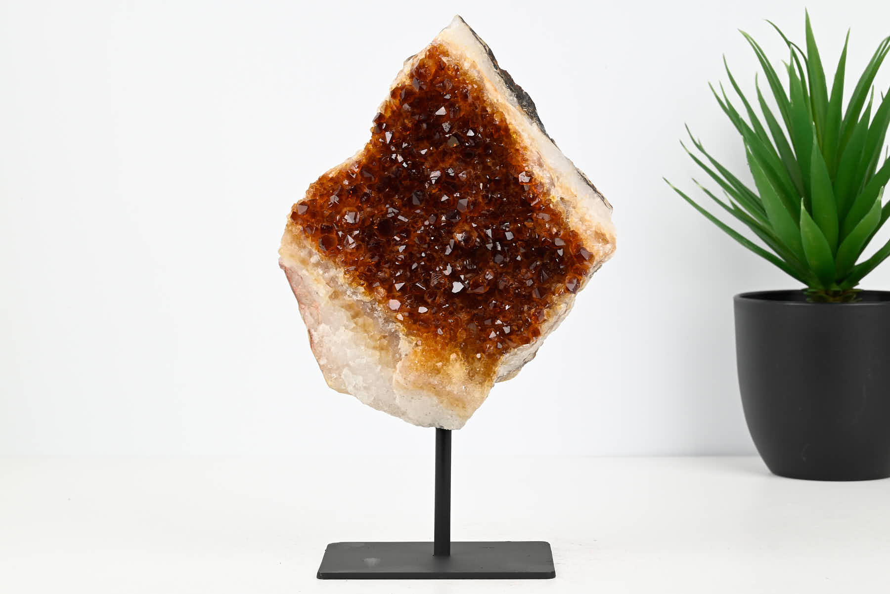 Extra Quality Citrine Cluster on Stand - Medium 21cm Tall - #CLUSCI-63045