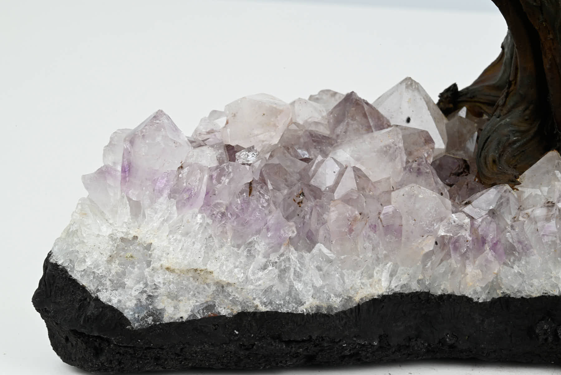 Handmade 36cm Tall Gemstone Tree with Amethyst base and 180 Citrine gems - #TRCITR-36001