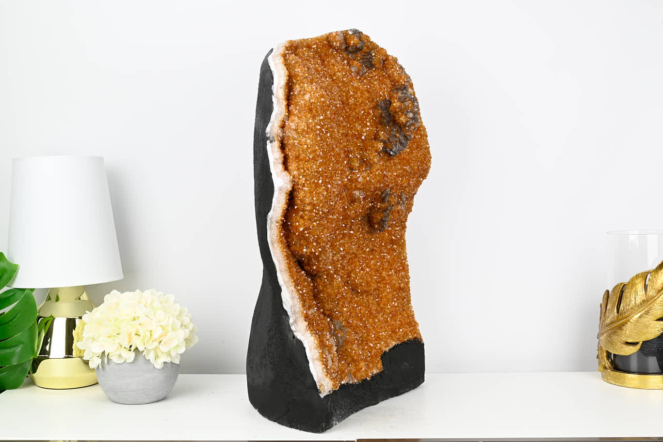 Extra Quality Citrine Geode on Cement Base - 52kg, 61cm - #GECITR-47002