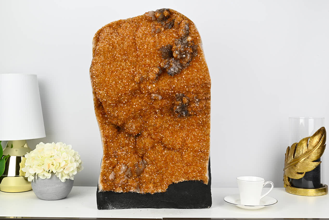 Extra Quality Citrine Geode on Cement Base - 52kg, 61cm - #GECITR-47002