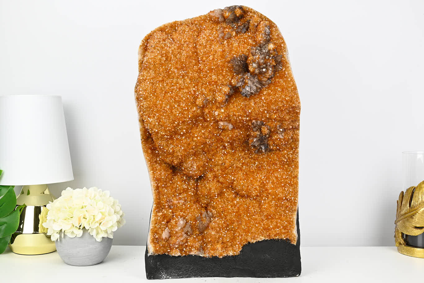 Extra Quality Citrine Geode on Cement Base - 52kg, 61cm - #GECITR-47002