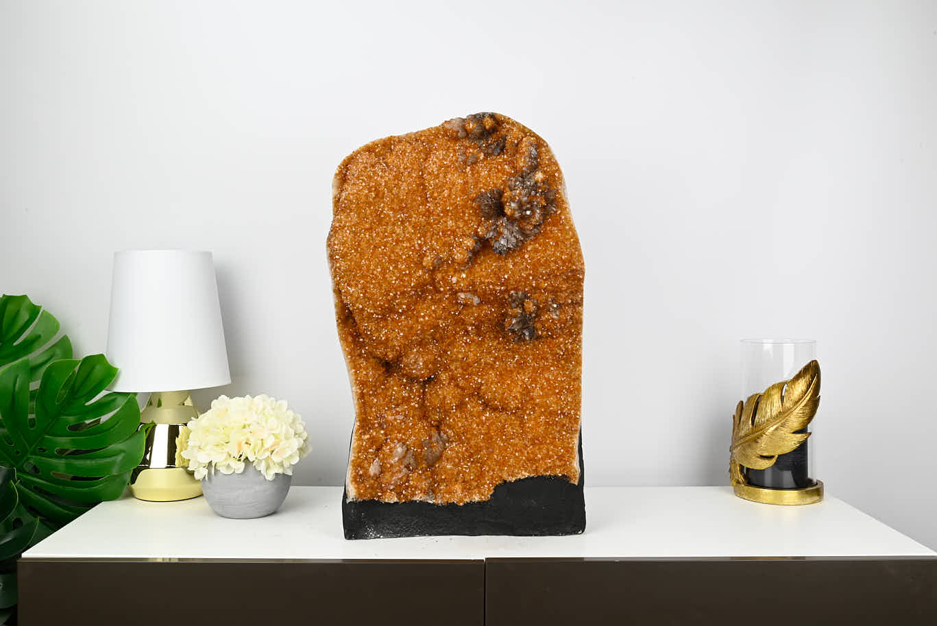 Extra Quality Citrine Geode on Cement Base - 52kg, 61cm - #GECITR-47002