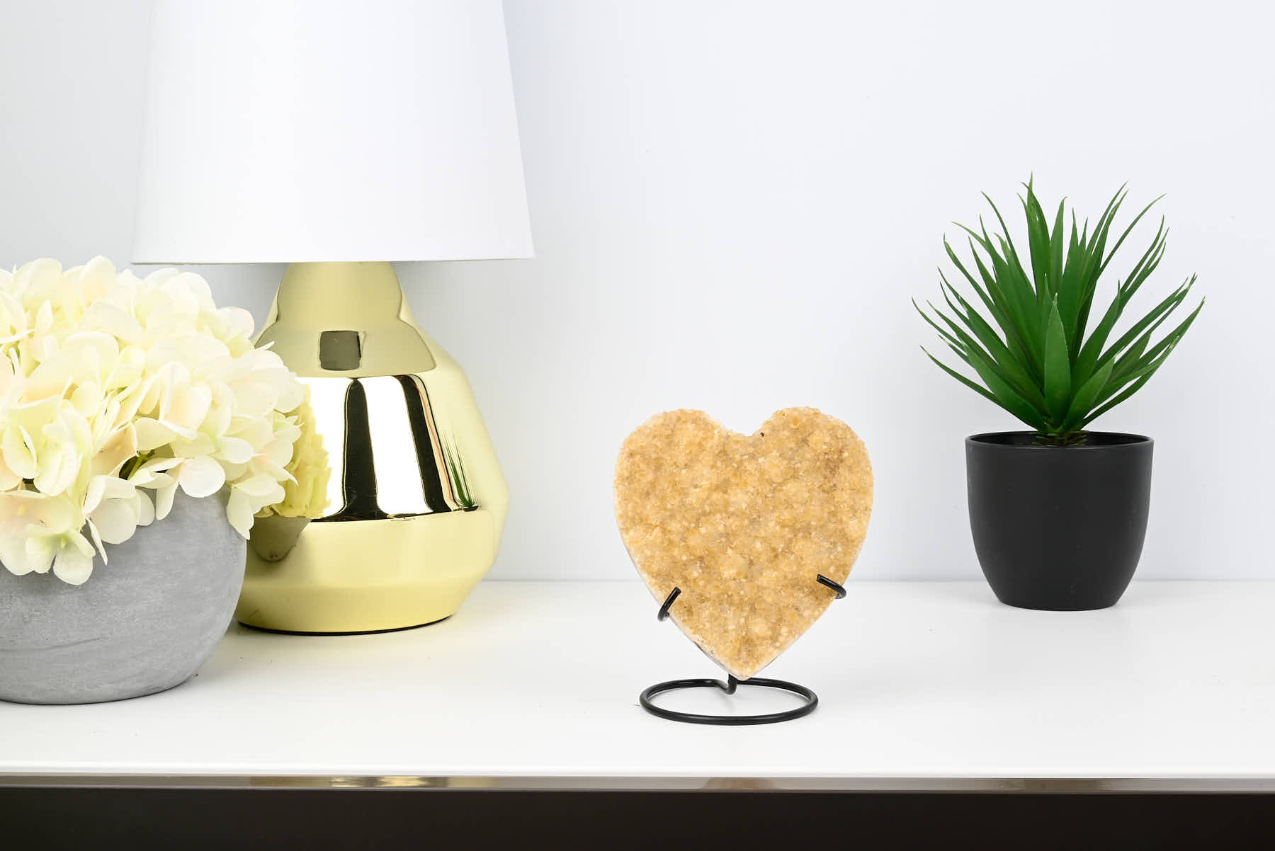 Extra Quality Citrine Heart - 0.56kg, 12cm high - #HTCITR-34022