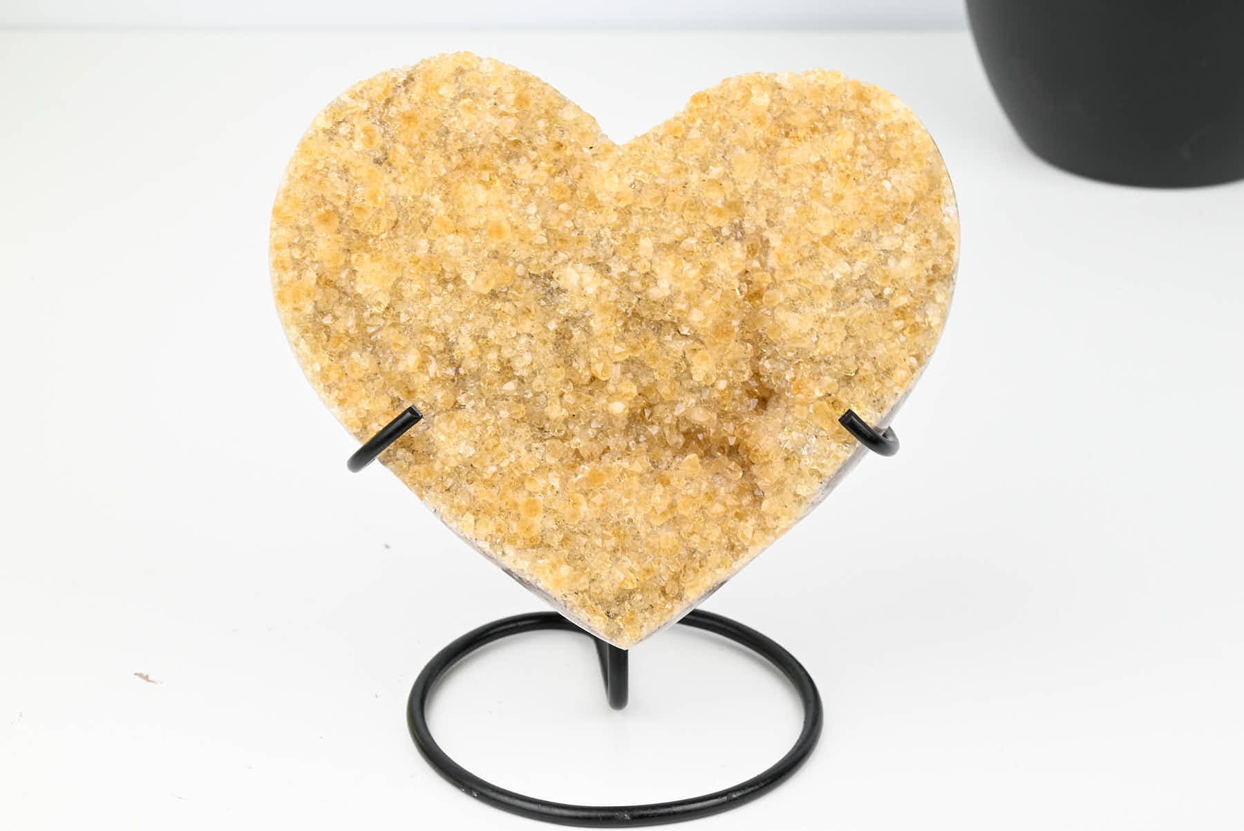 Extra Quality Citrine Heart - 0.45kg, 11cm high - #HTCITR-34027