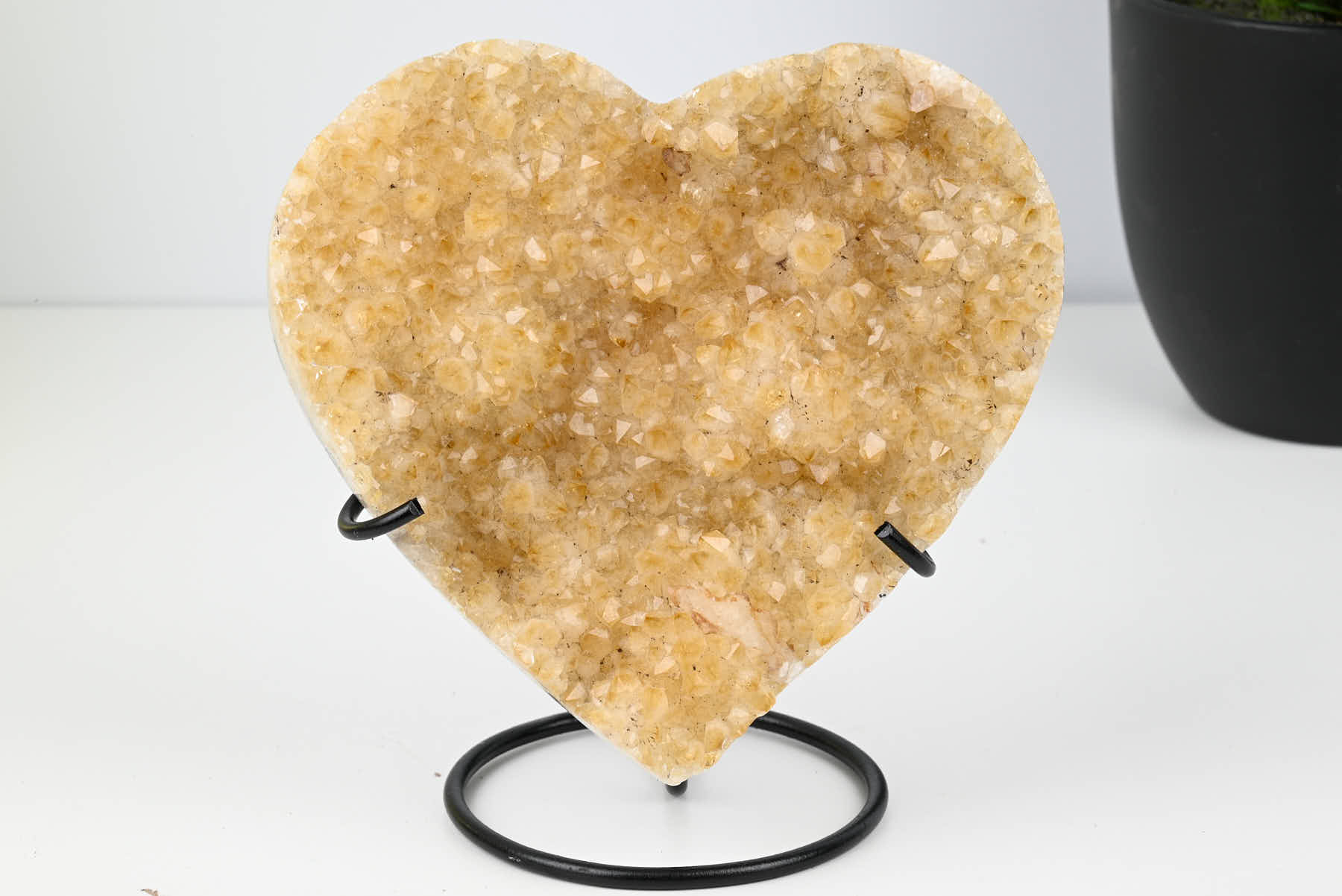 Extra Quality Citrine Heart - 0.45kg, 13cm high - #HTCITR-34028