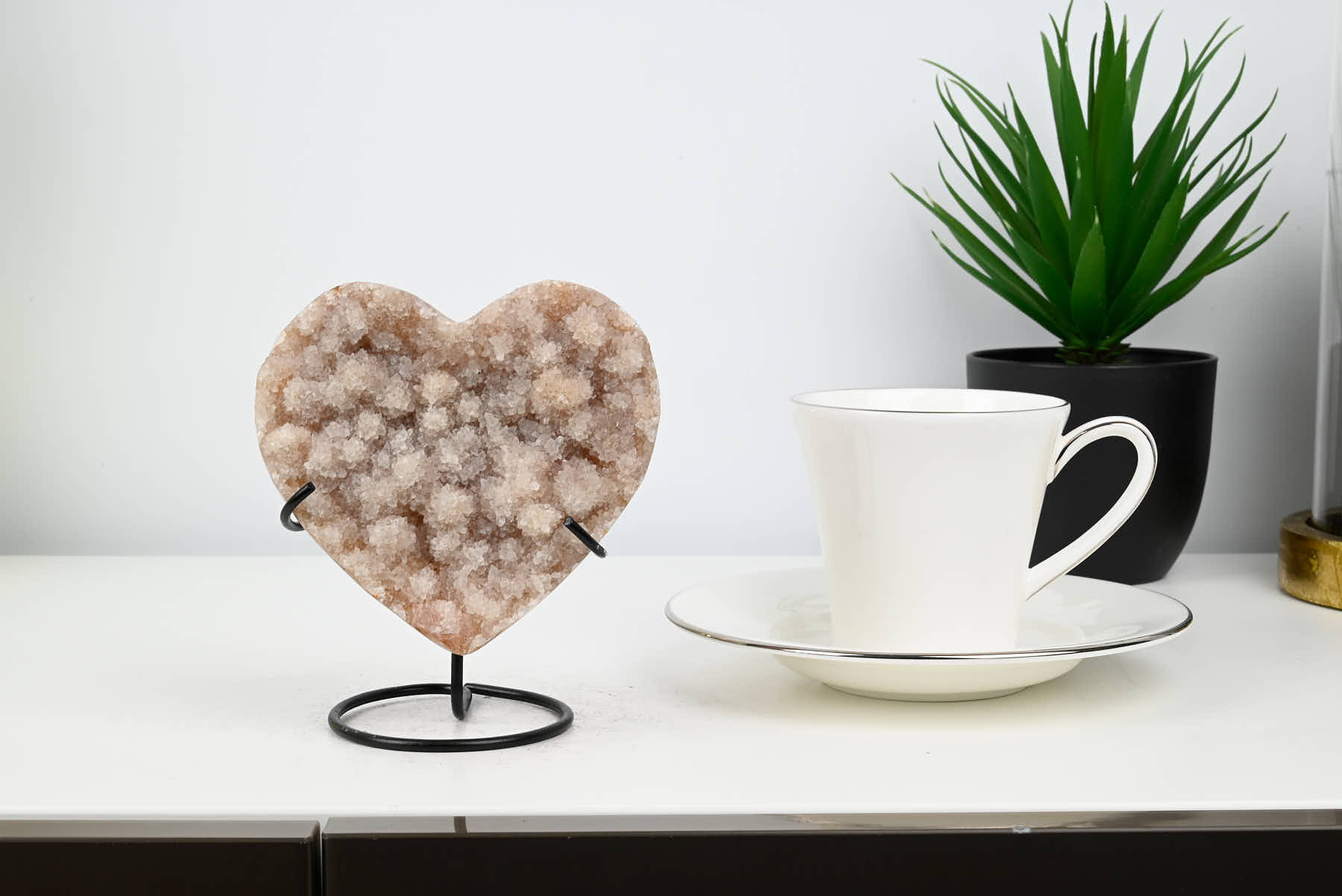 Extra Quality Citrine Heart - 0.55kg, 13cm high - #HTCITR-34012