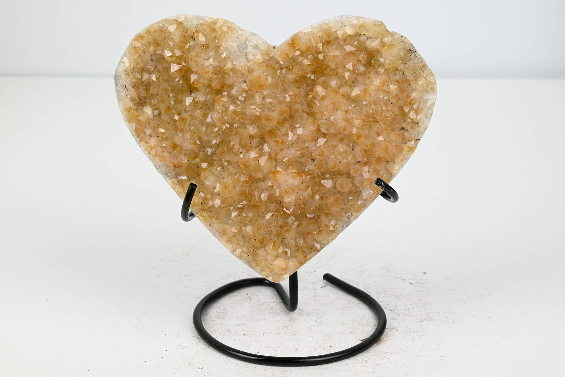 Extra Quality Citrine Heart - 0.98kg, 12cm high - #HTCITR-34009