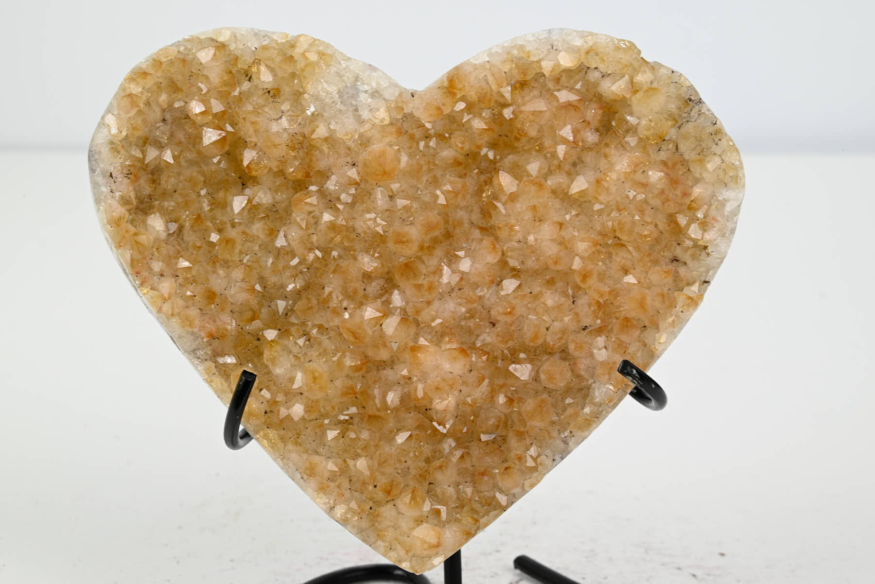 Extra Quality Citrine Heart - 0.98kg, 12cm high - #HTCITR-34009