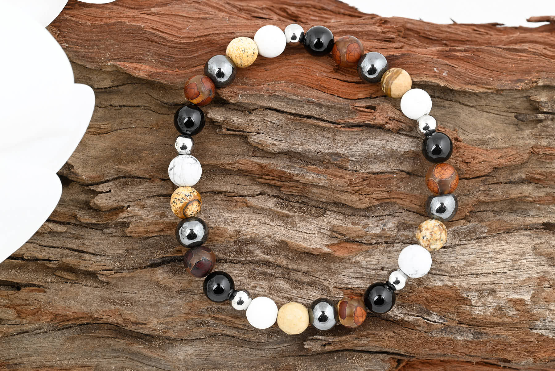 Gemstone Beaded Stretch Bracelet JWL 50042 Gemstone Creations