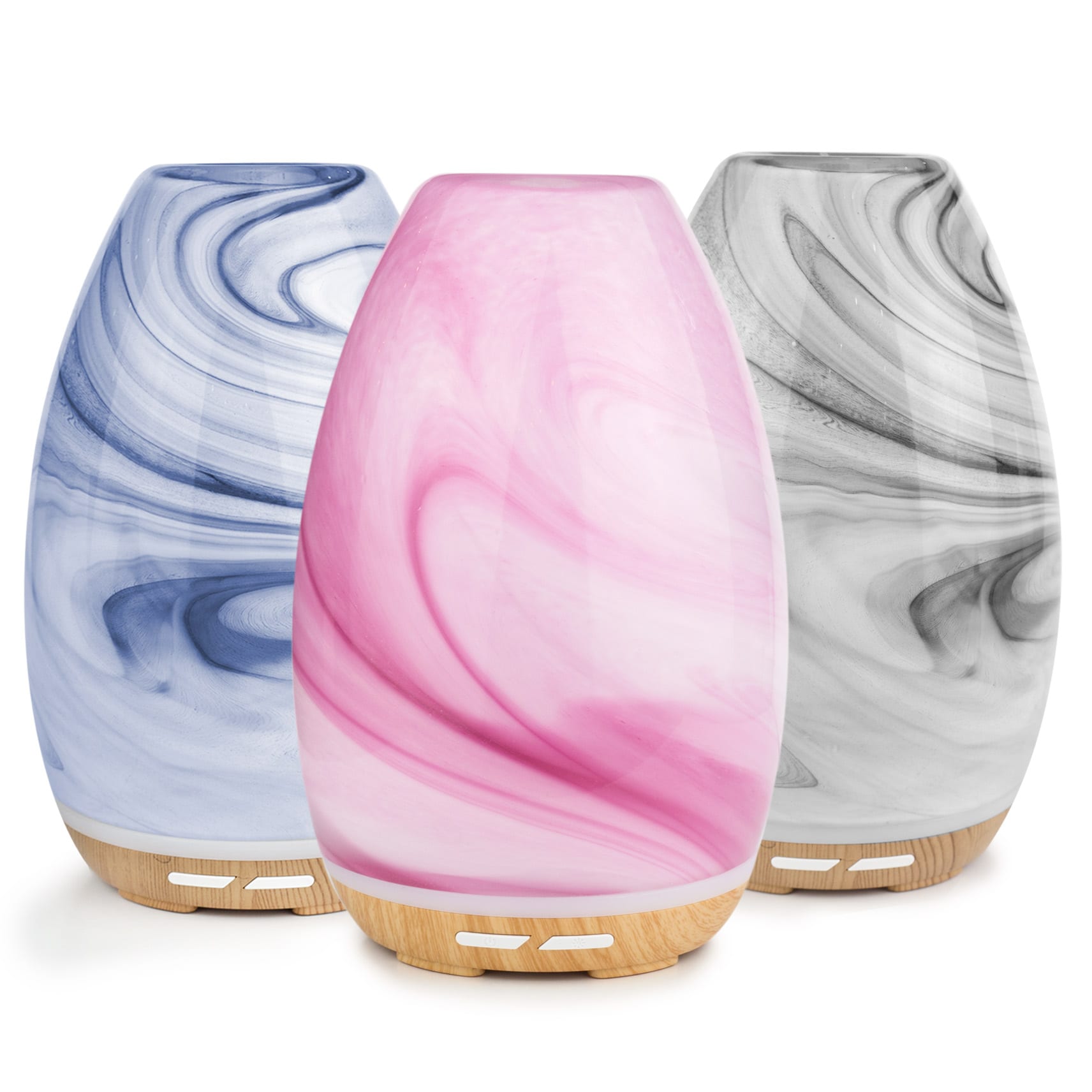 Aromatherapy Ultrasonic Glass Diffuser - Swirl – Gemstone Creations ...