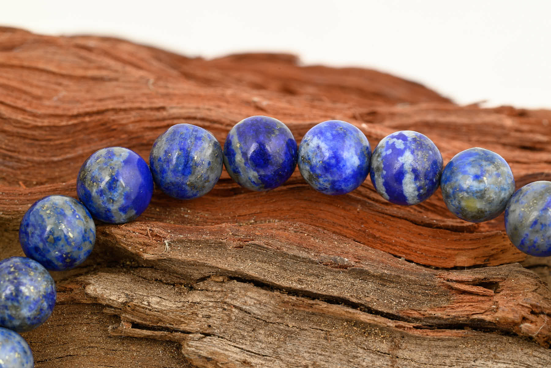 Lapis Lazuli and Agate Beaded Stretch Bracelet - JWL-50032
