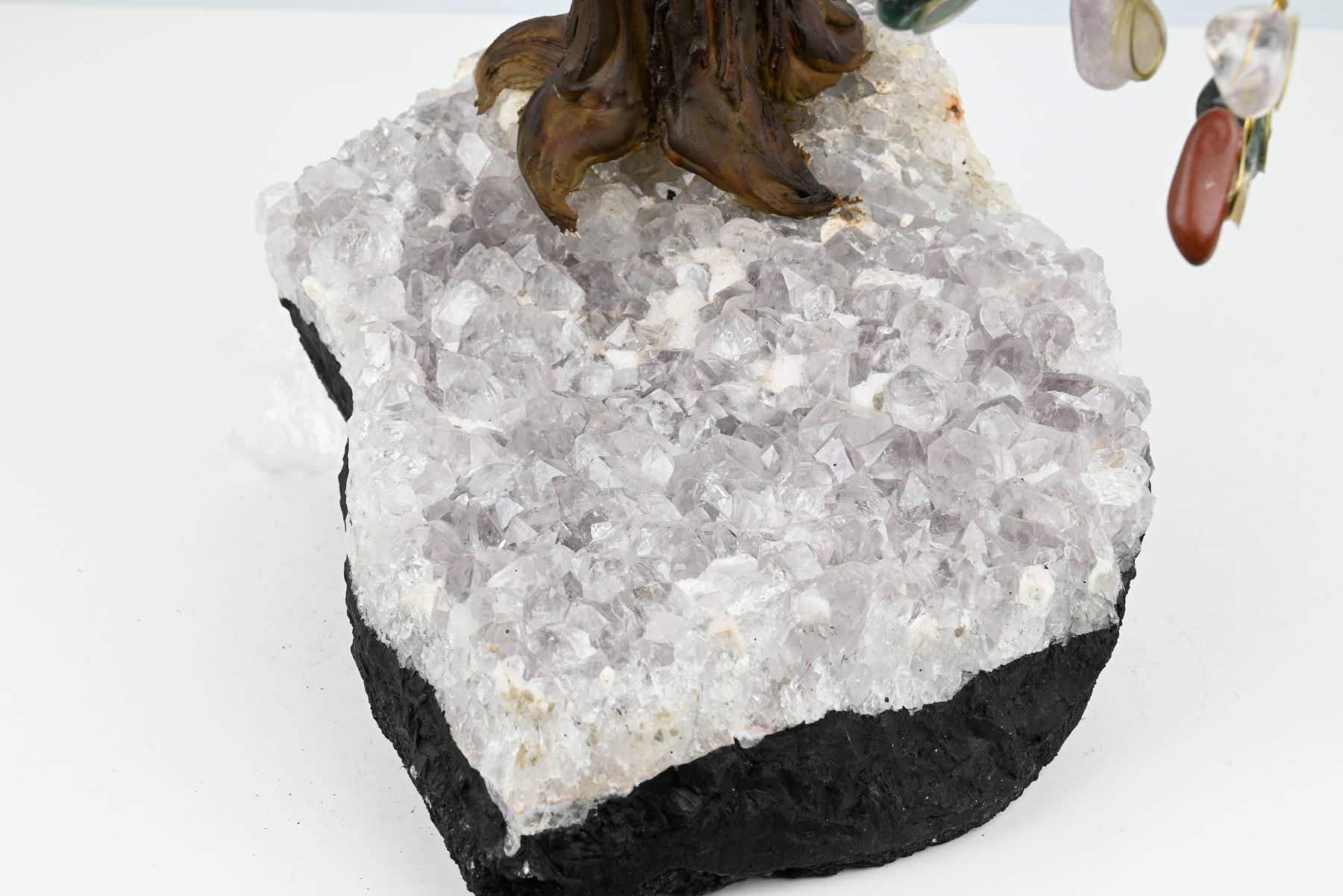 Handmade 36cm Tall Gemstone Tree with Amethyst base and 180 Mixed gems - #TRMIXE-36005