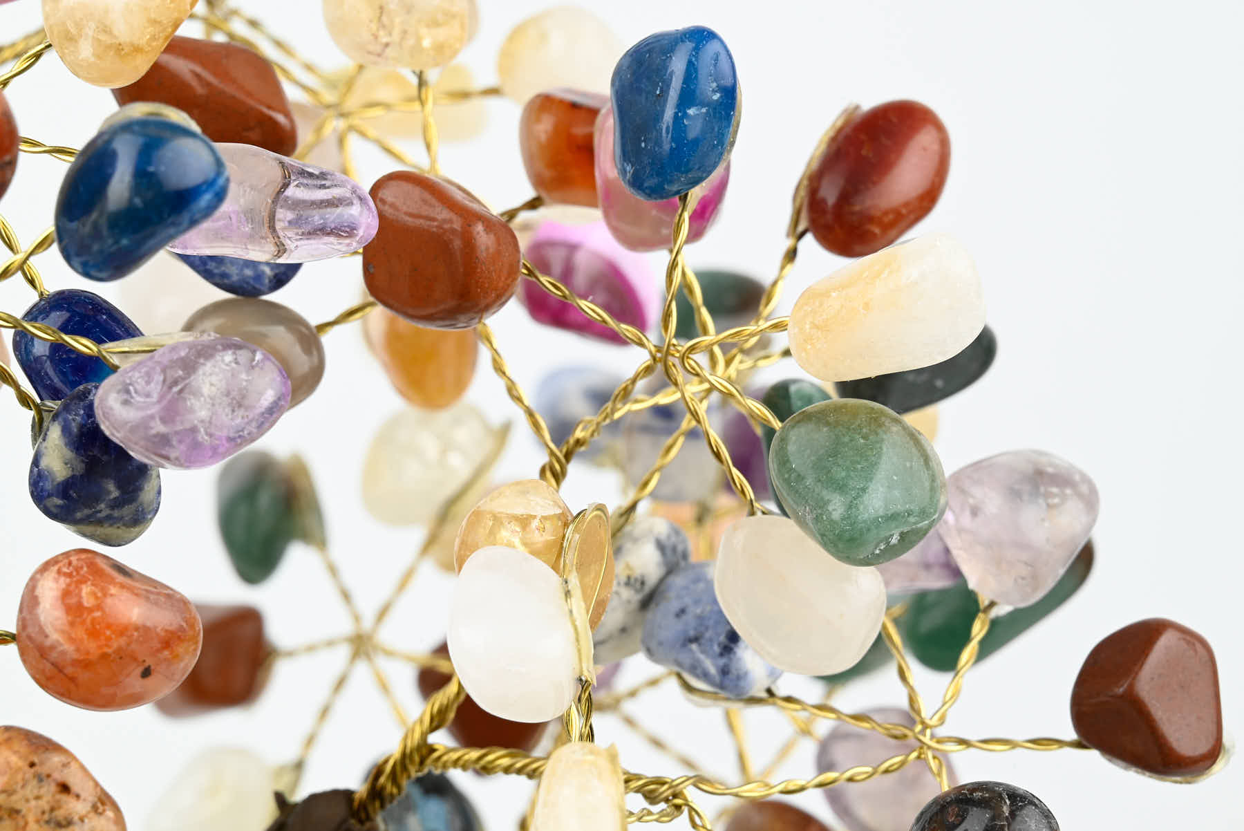 Handmade 36cm Tall Gemstone Tree with Amethyst base and 180 Mixed gems - #TRMIXE-36005