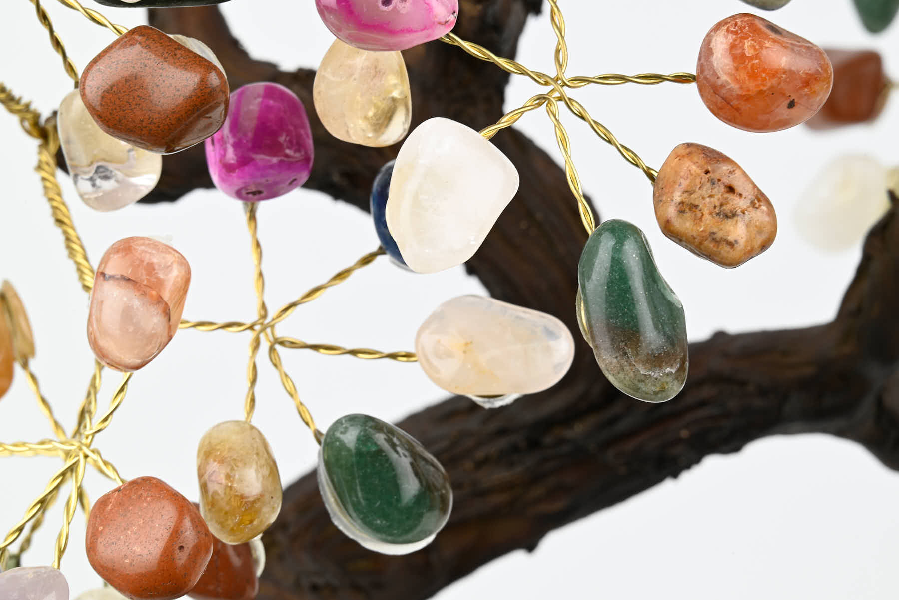 Handmade 36cm Tall Gemstone Tree with Amethyst base and 180 Mixed gems - #TRMIXE-36005