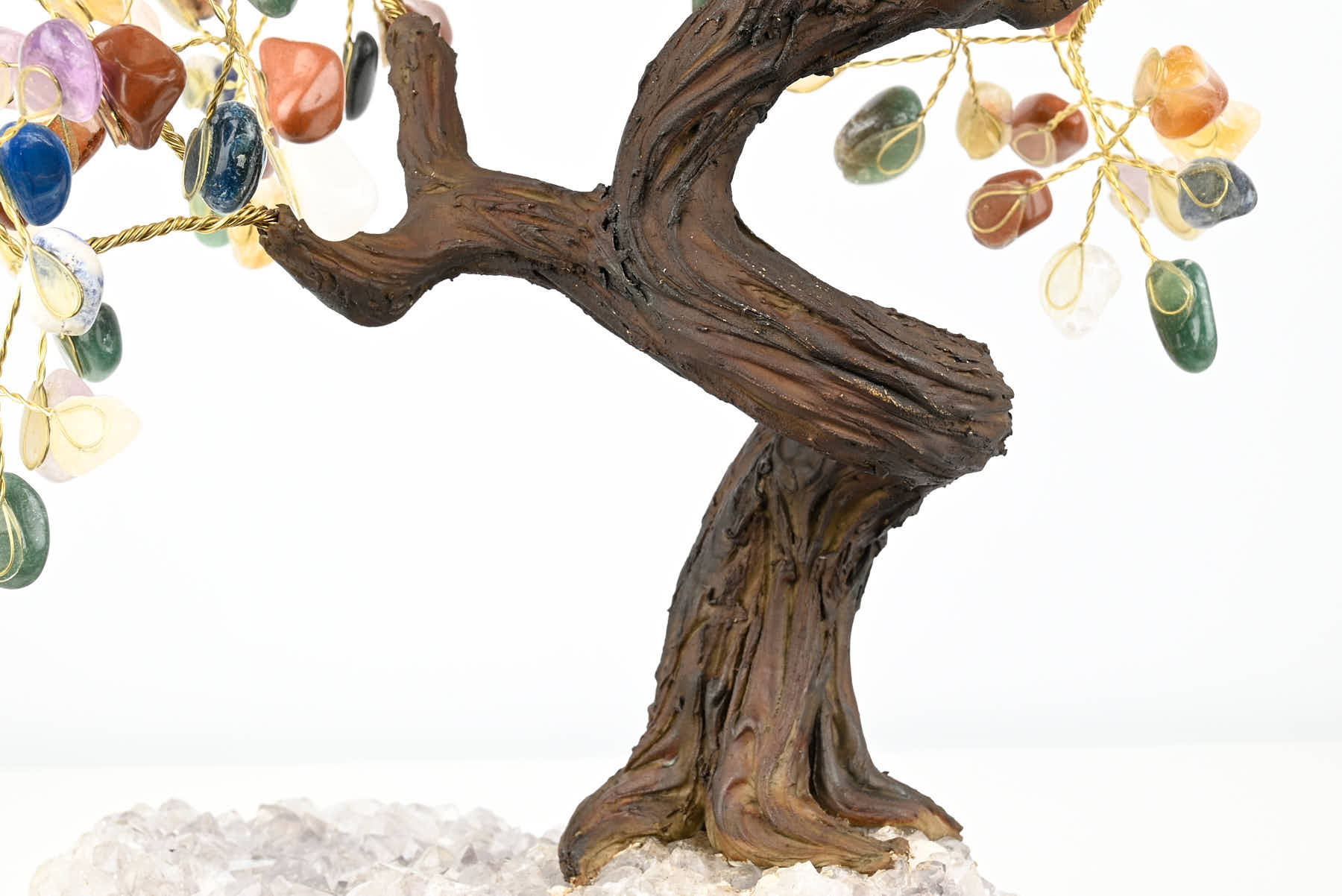 Handmade 36cm Tall Gemstone Tree with Amethyst base and 180 Mixed gems - #TRMIXE-36005