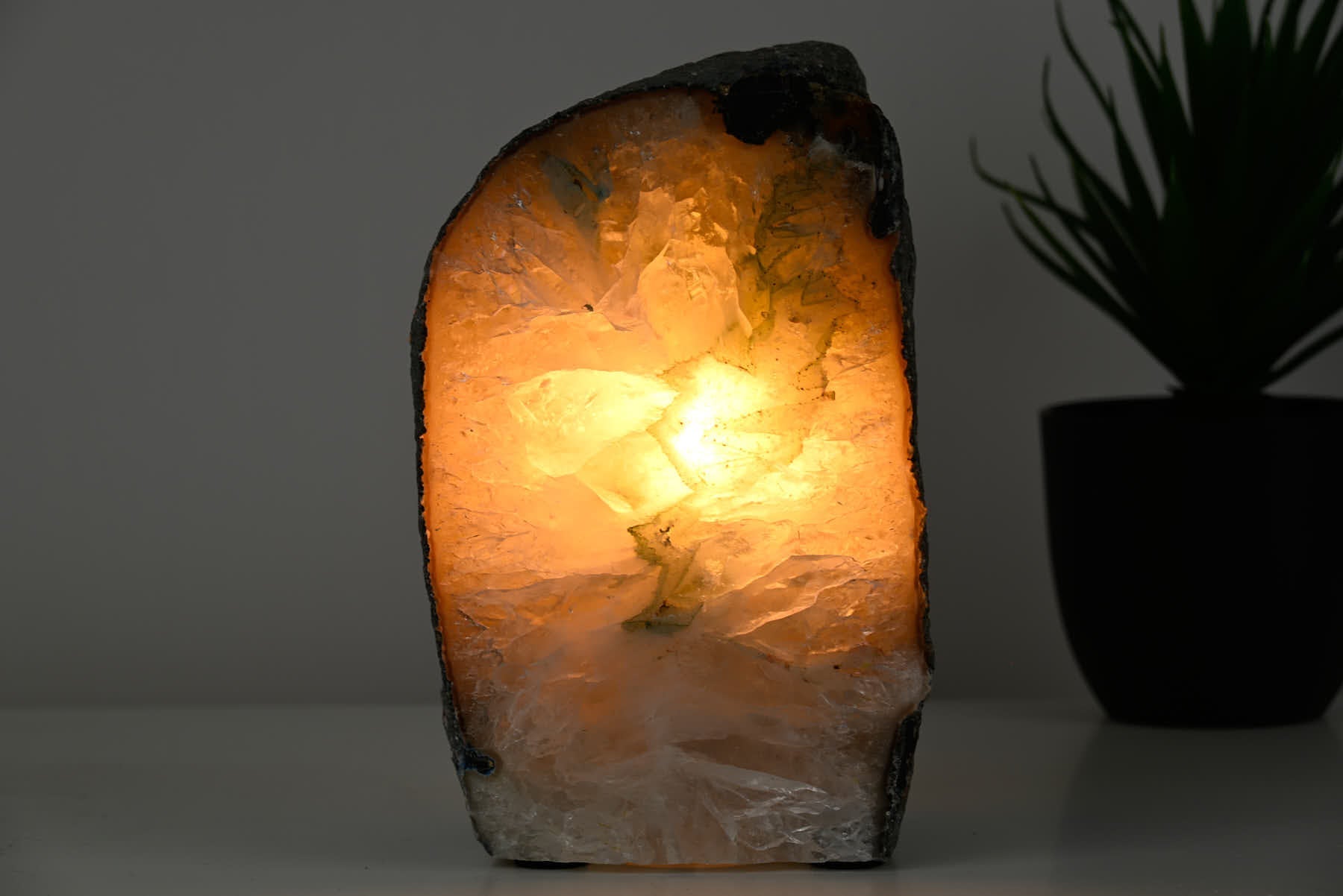 Teal Agate Night Lamp - 19cm tall - #LATEAL-38033