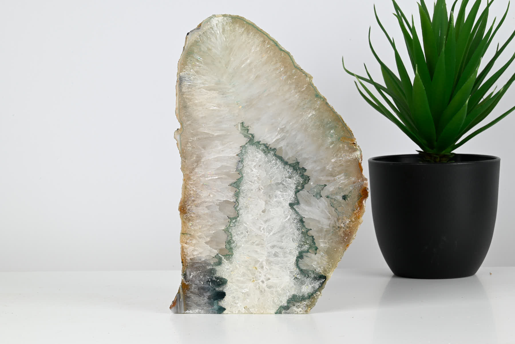 Natural Agate Night Lamp - 20cm tall - #LANATU-38052