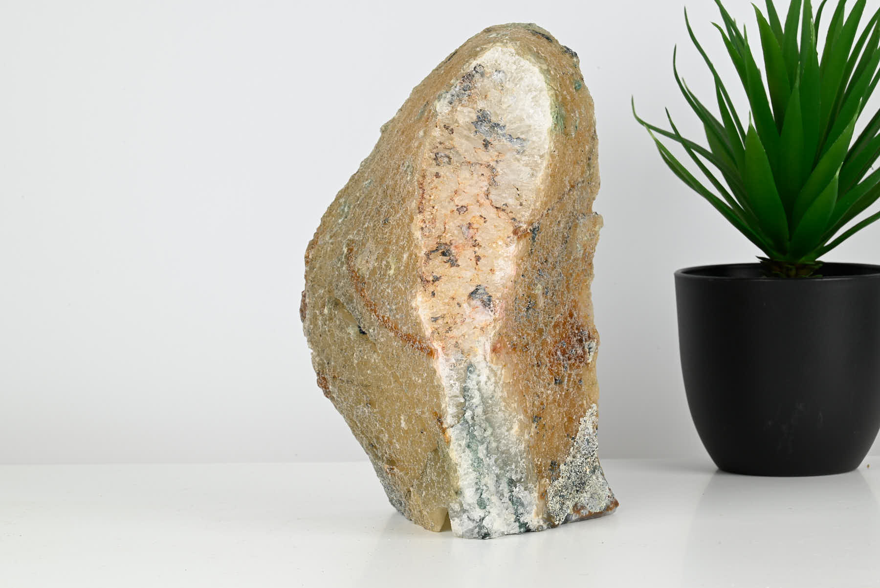 Natural Agate Night Lamp - 20cm tall - #LANATU-38052