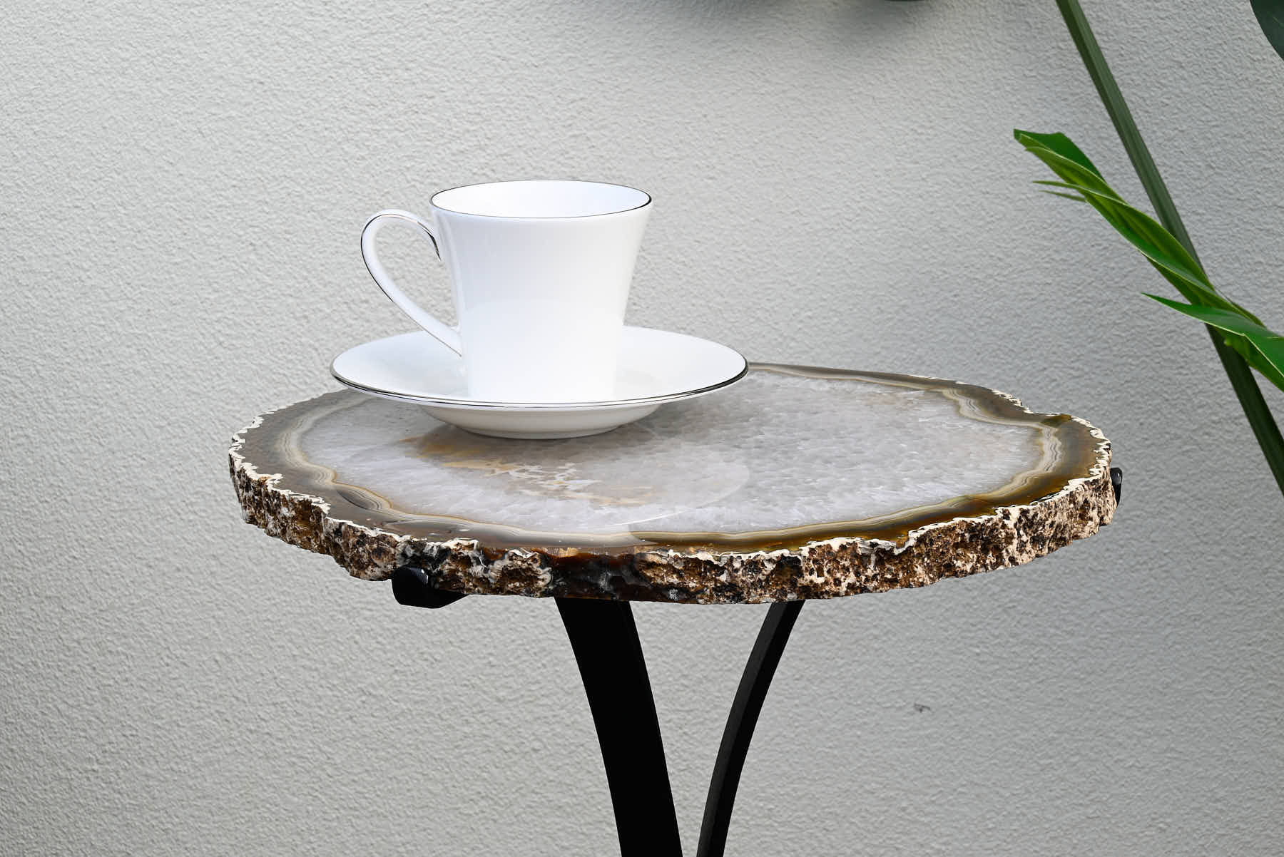 Natural Agate Sidetable - 56cm Tall - #TANATU-15002