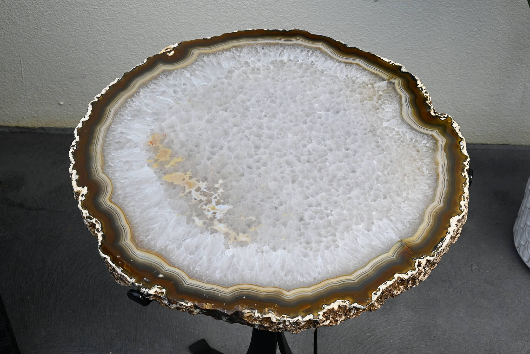 Natural Agate Sidetable - 56cm Tall - #TANATU-15002