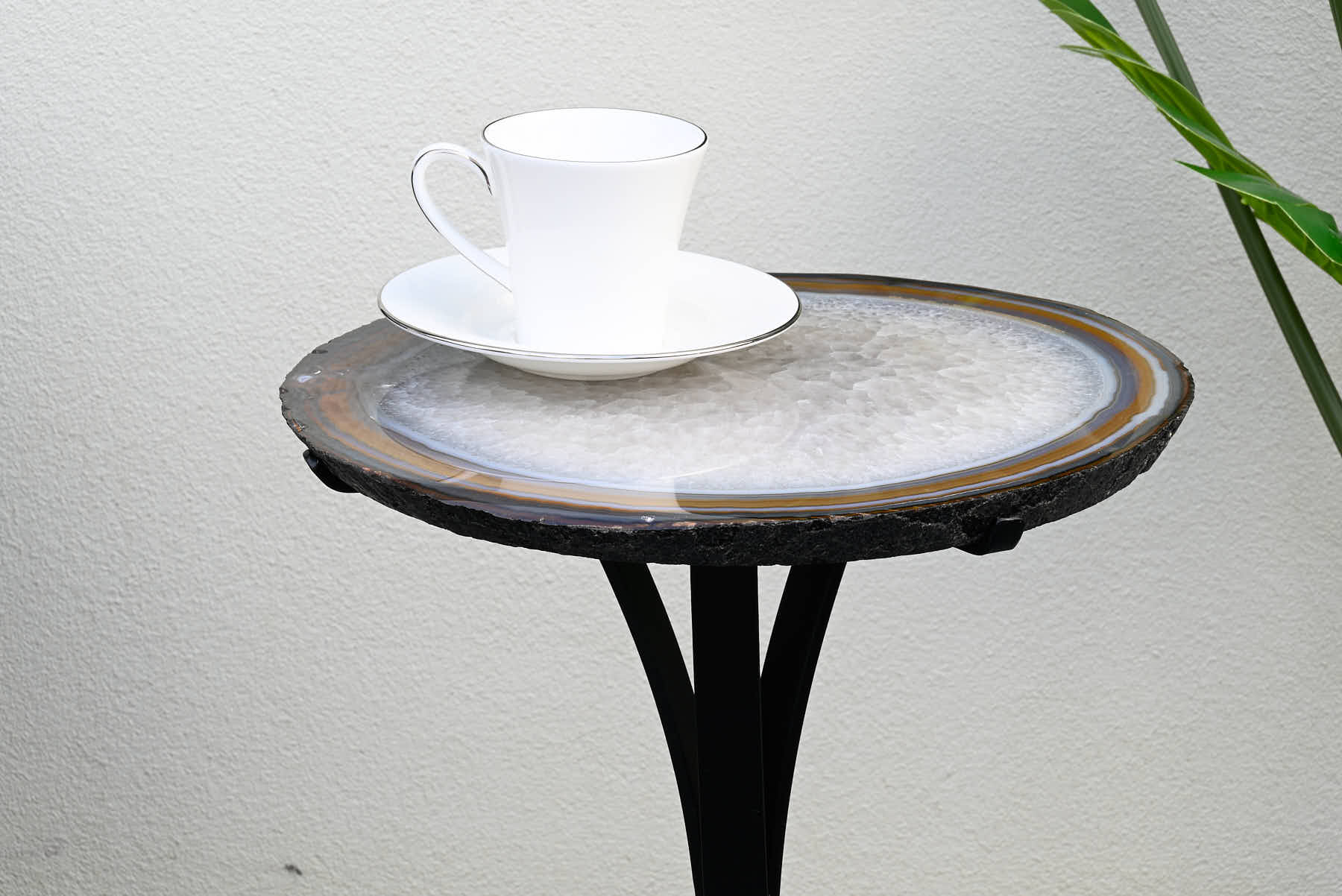 Natural Agate Sidetable - 56cm Tall - #TANATU-15003