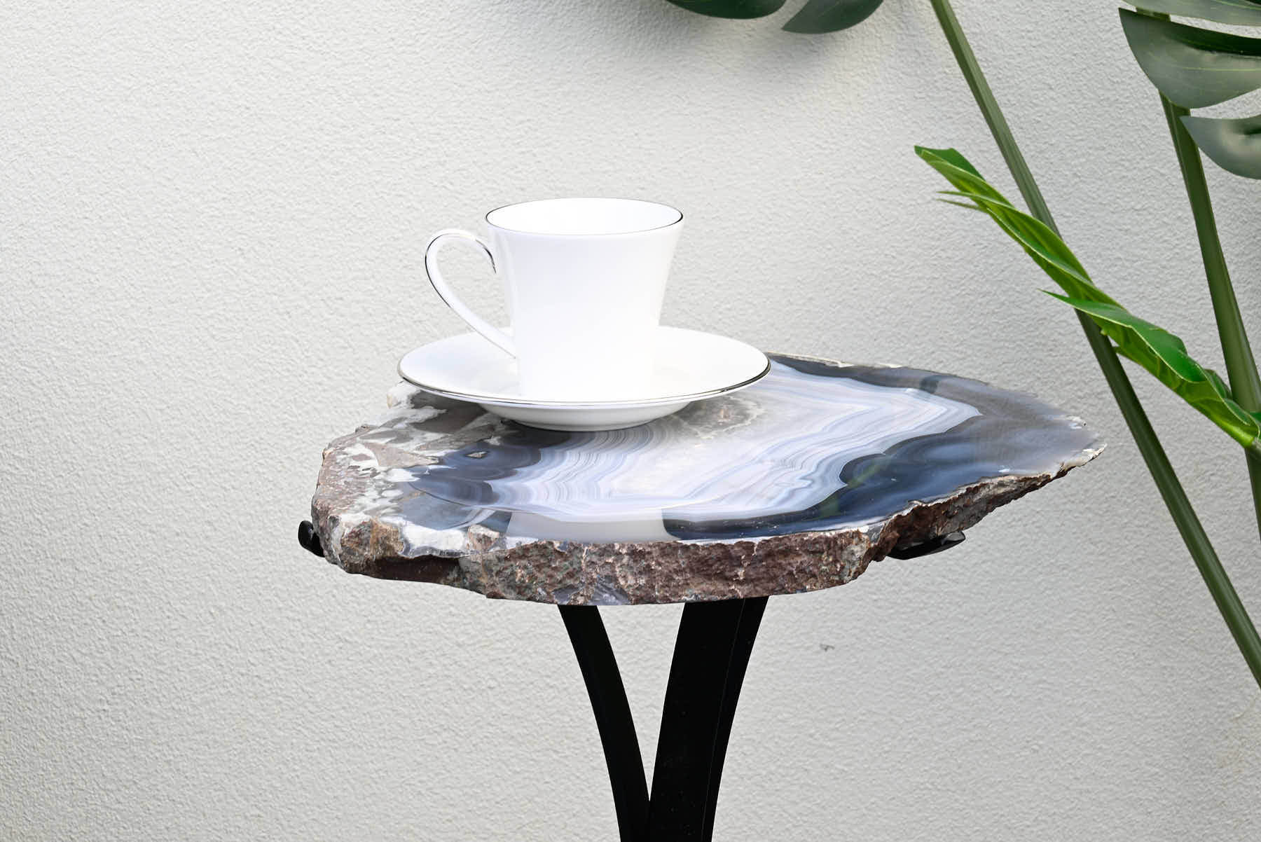Blue Agate Sidetable - 56cm Tall - #TABLUE-15003