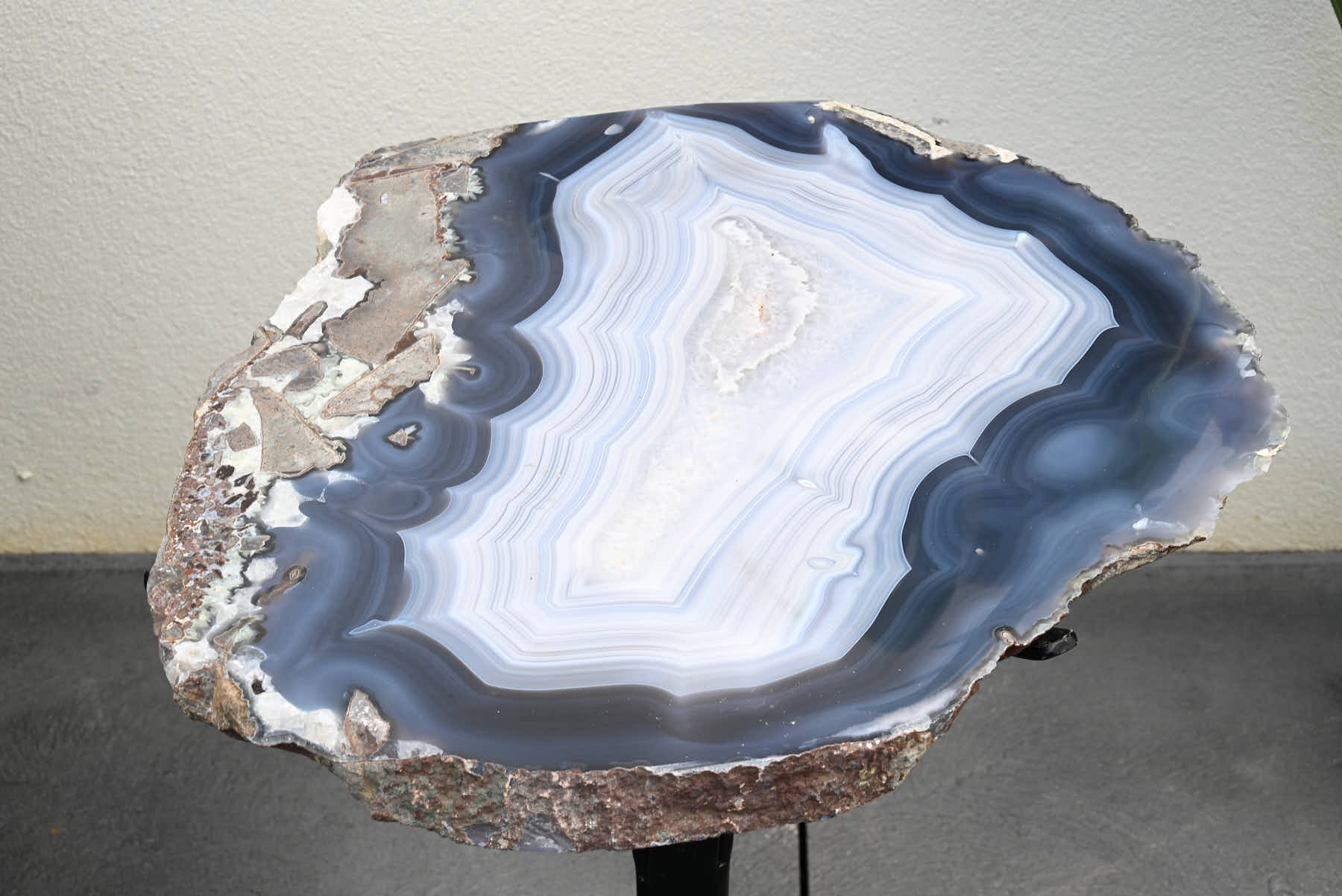 Blue Agate Sidetable - 56cm Tall - #TABLUE-15003