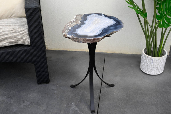 Blue Agate Sidetable - 56cm Tall - #TABLUE-15003