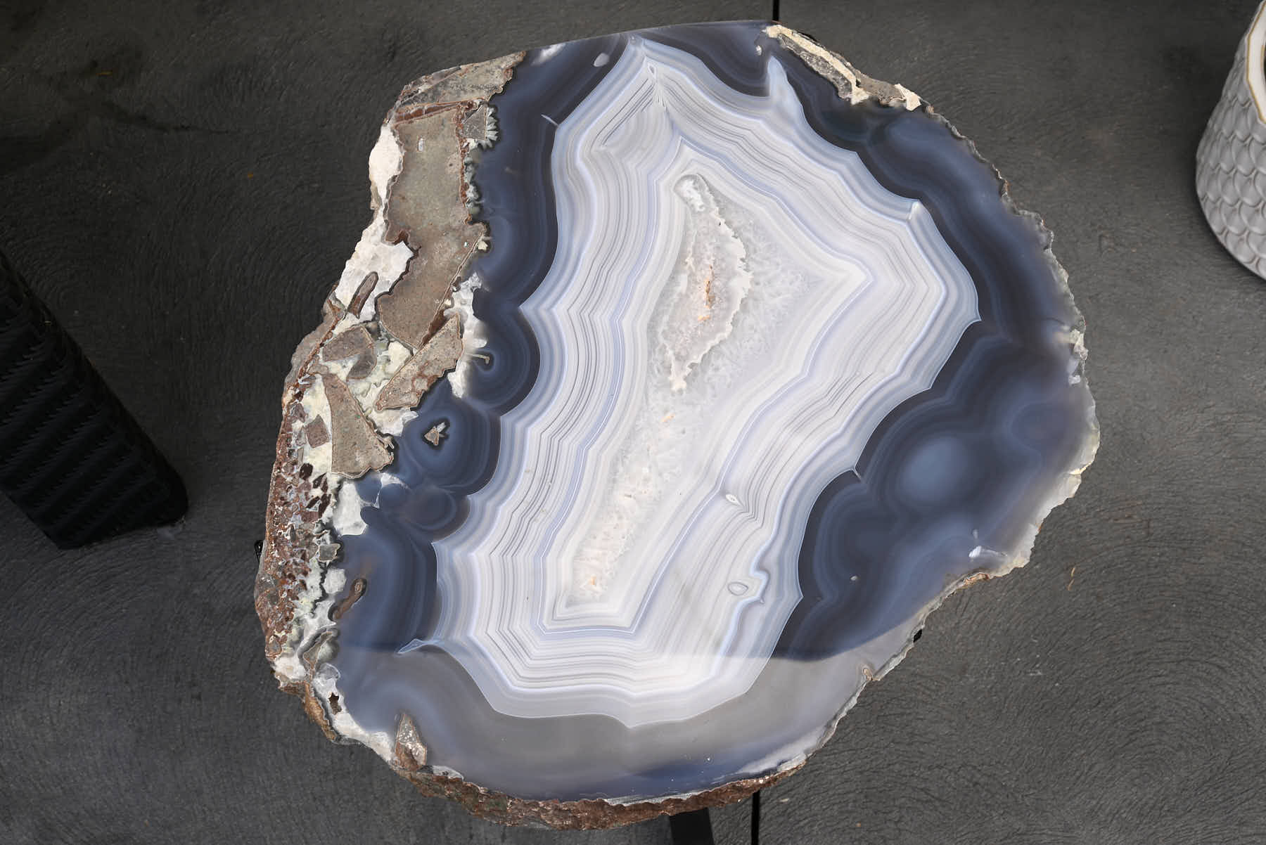 Blue Agate Sidetable - 56cm Tall - #TABLUE-15003
