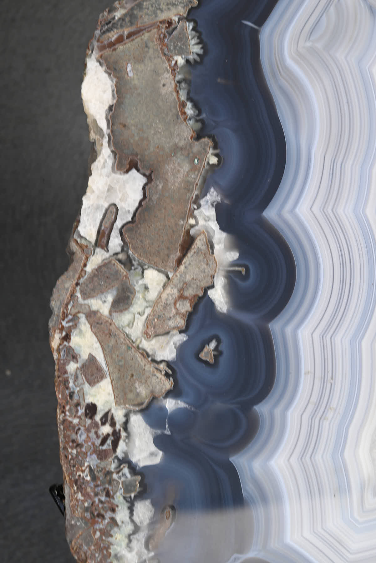 Blue Agate Sidetable - 56cm Tall - #TABLUE-15003