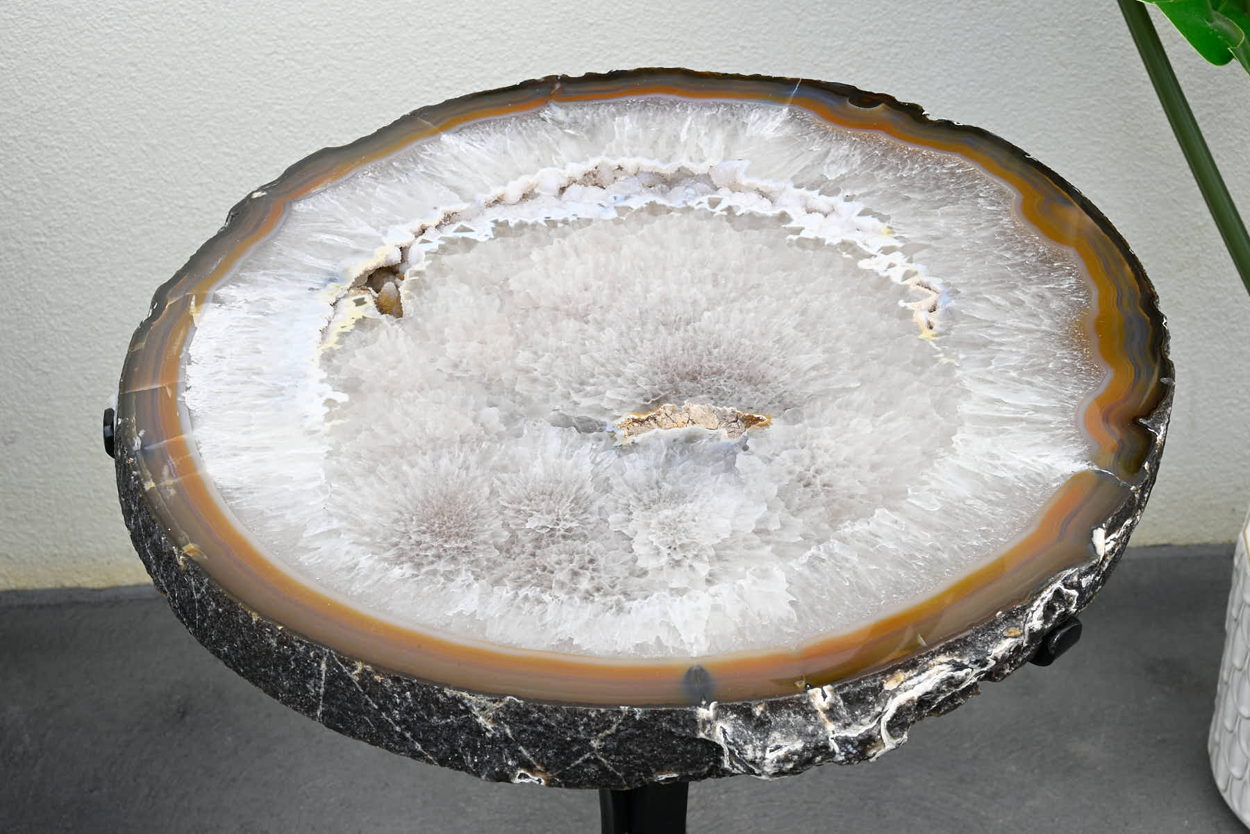 Natural Agate Sidetable - 56cm Tall - #TANATU-15004