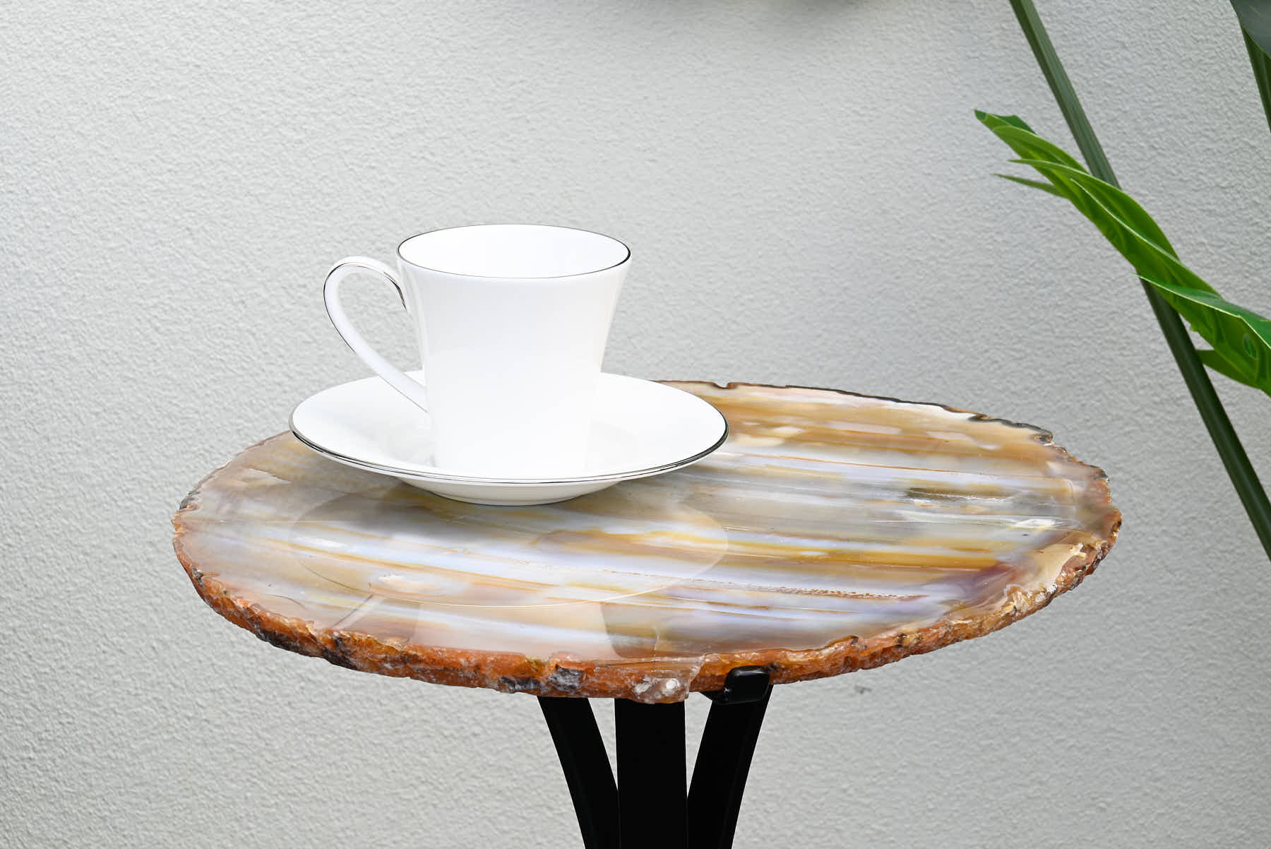 Natural Agate Sidetable - 56cm Tall - #TANATU-15005