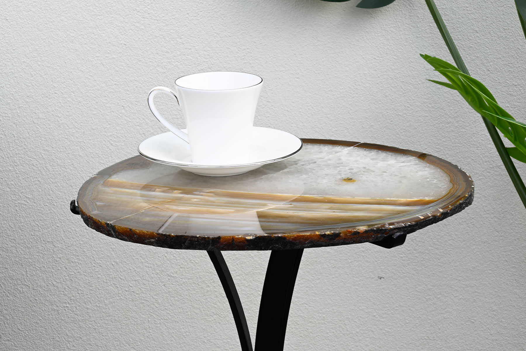 Natural Agate Sidetable - 56cm Tall - #TANATU-15006