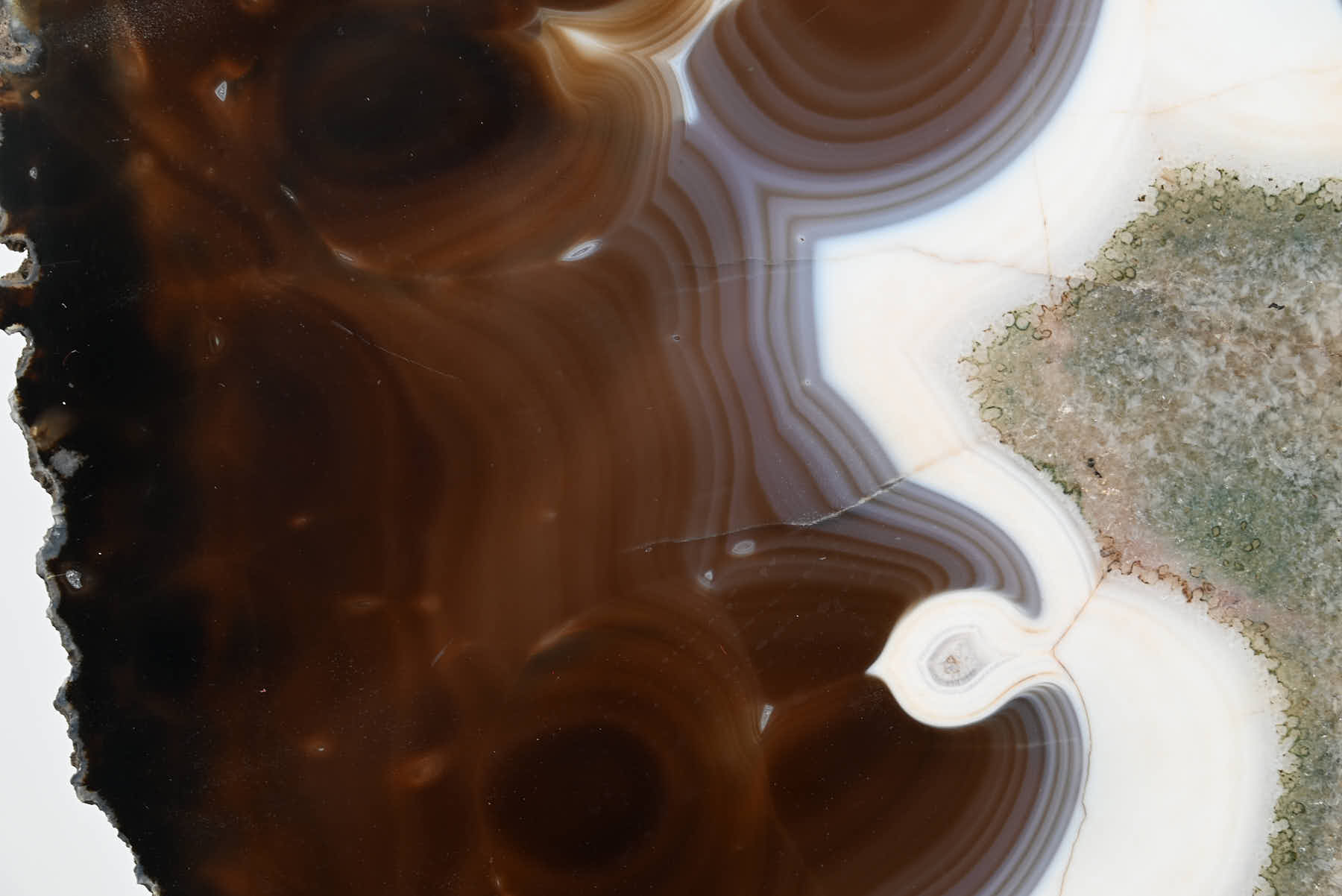 Natural Agate Slice on Rotating Metal Stand - 3.31kg and 58cm Tall - #AGSLIC-32010